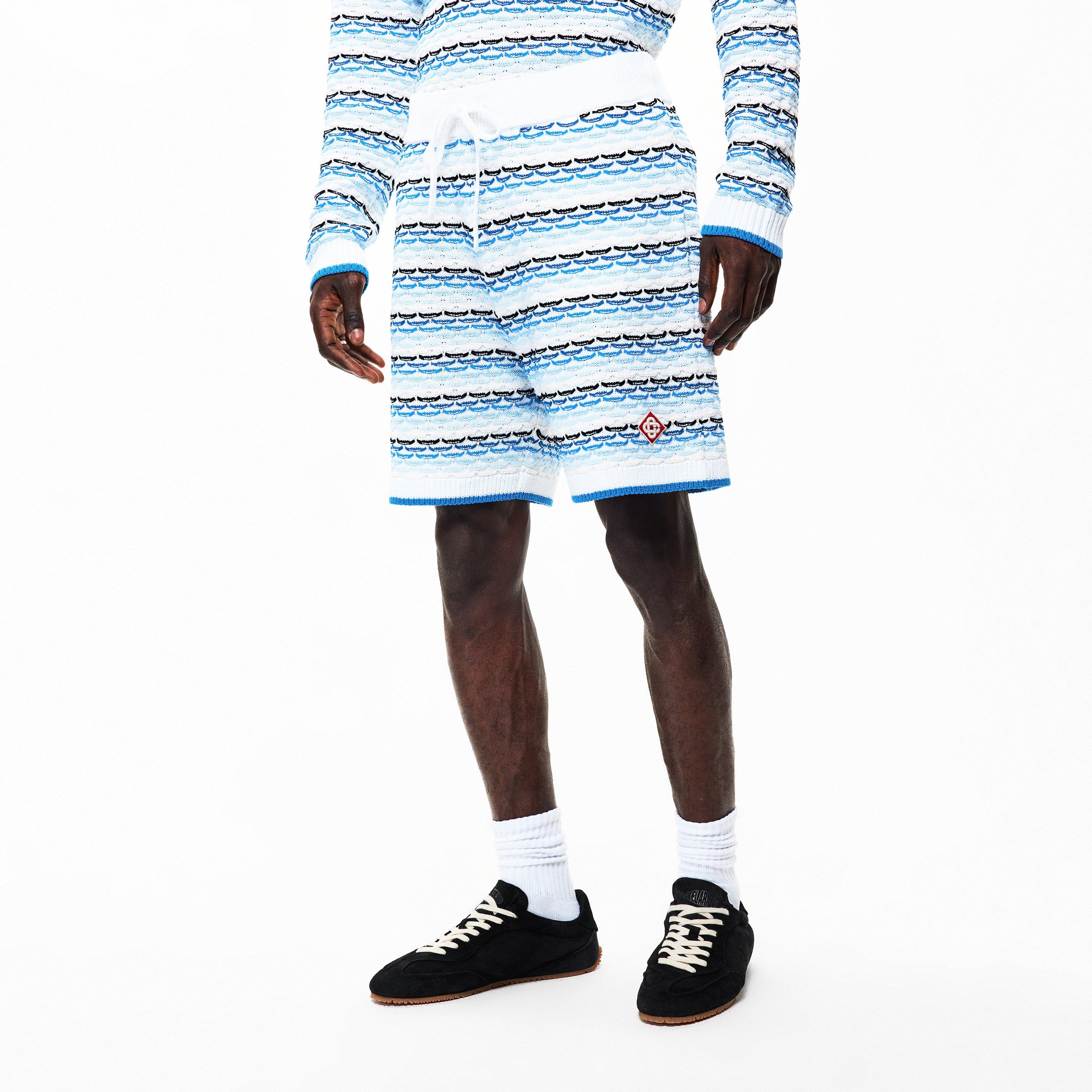 Blue - Casablanca - Men's Woven Tracksuit Shorts - 3