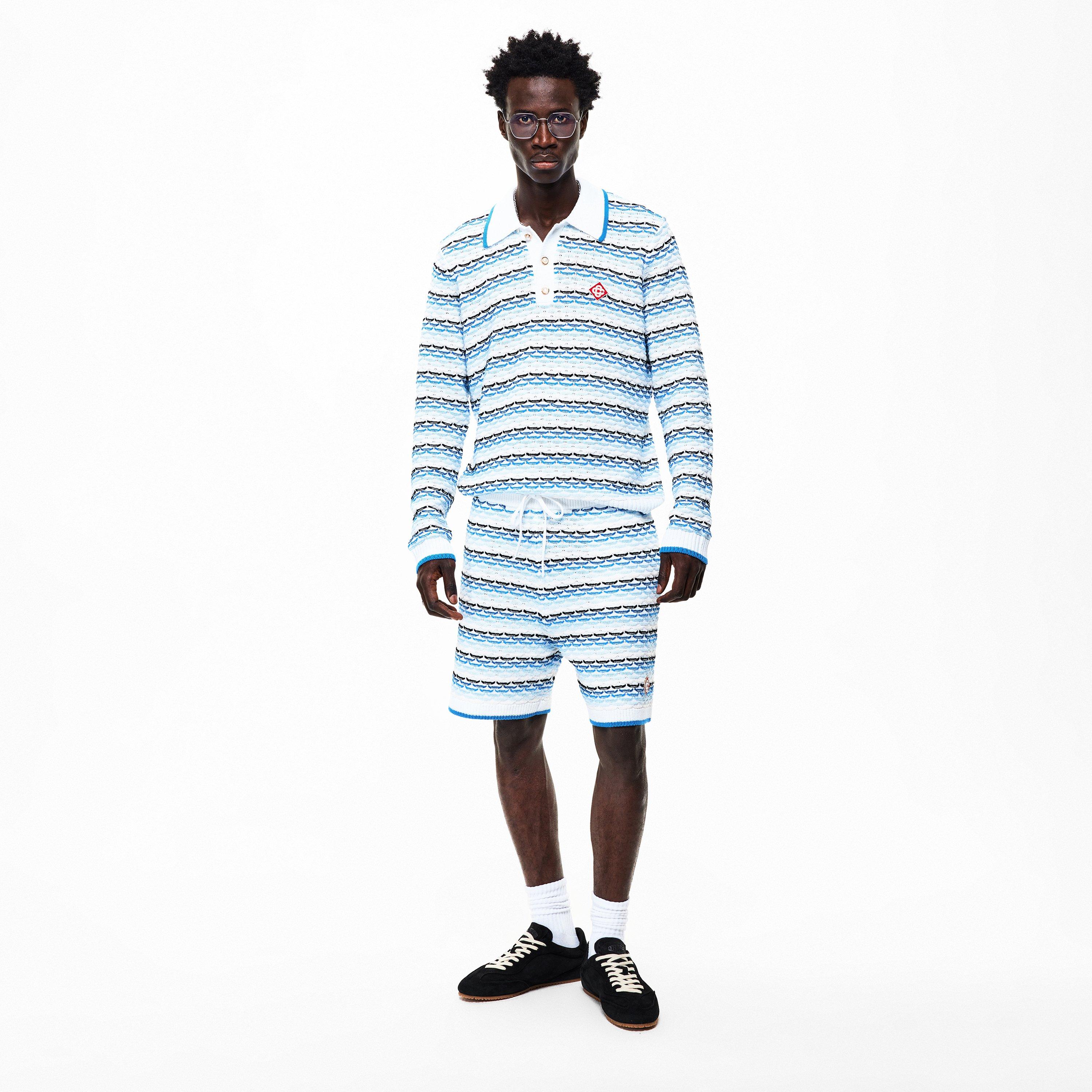 Blue - Casablanca - Men's Woven Tracksuit Shorts - 6