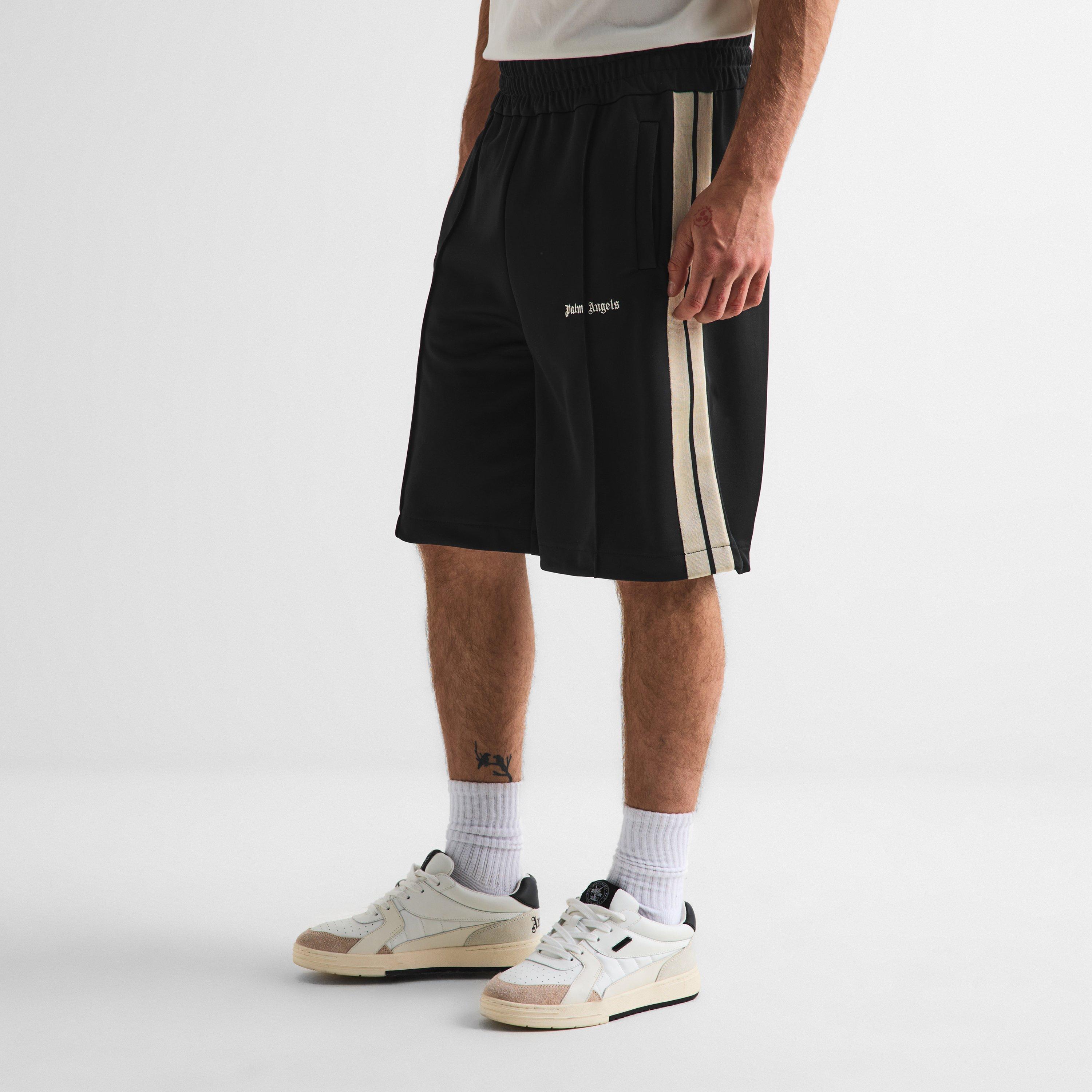 Black - Palm Angels - Men's Woven Tracksuit Shorts - 3