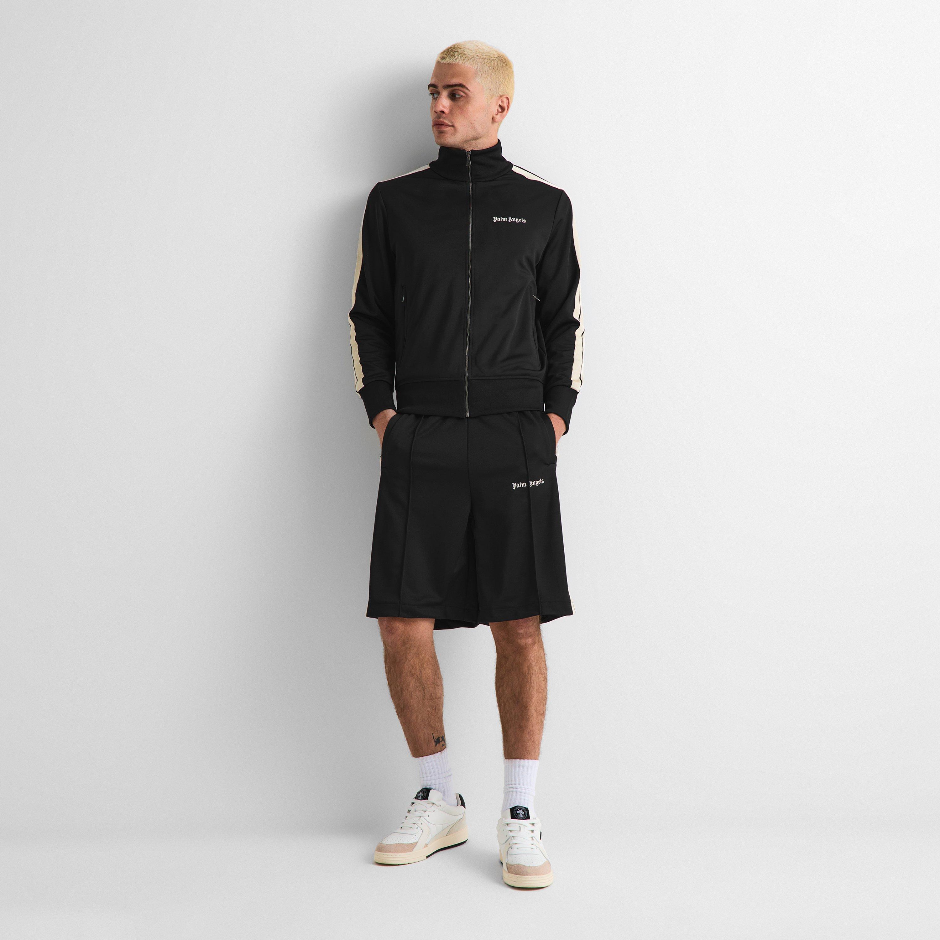Black - Palm Angels - Men's Woven Tracksuit Shorts - 6