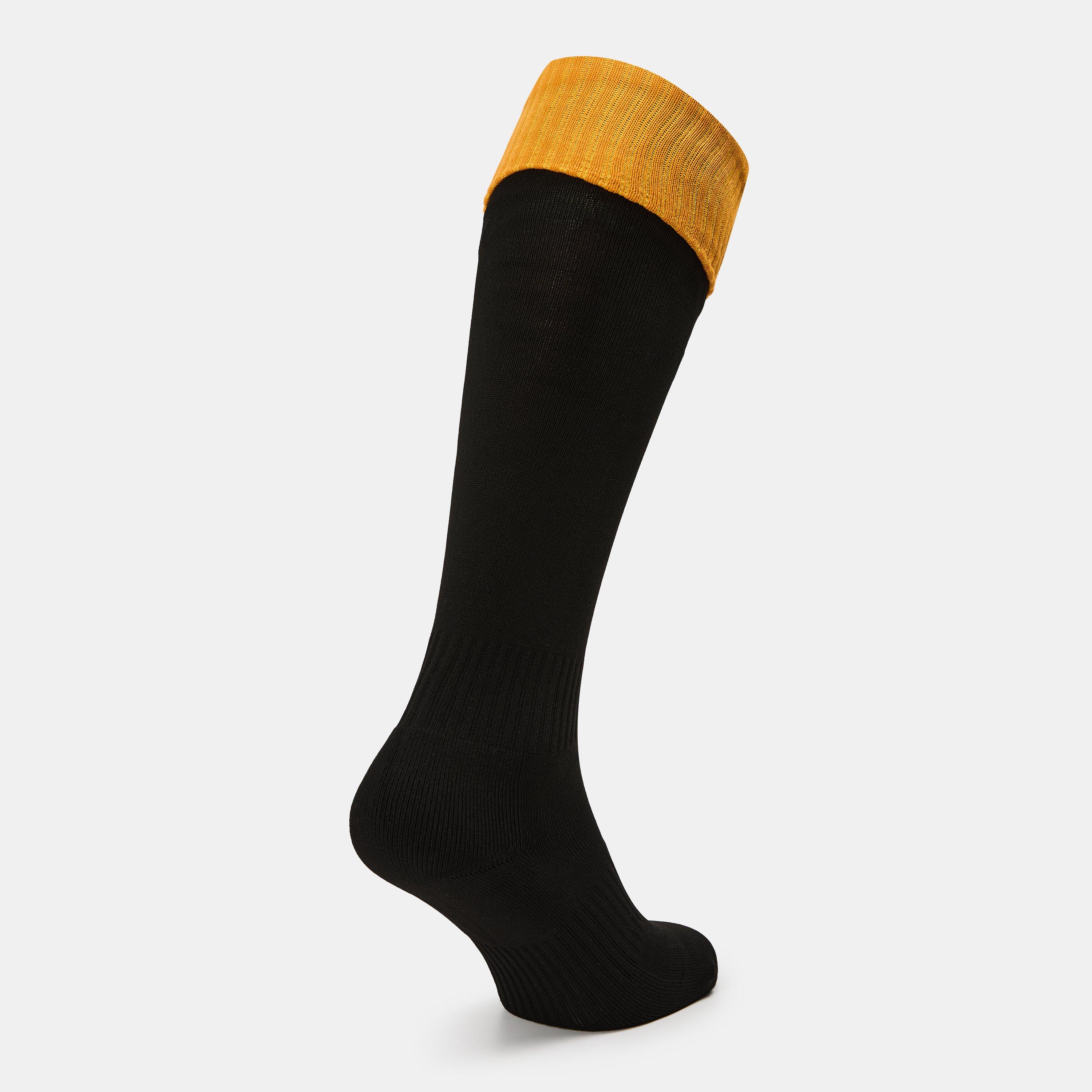 Zwart/Amber - Mitre - Adults Mercury Contrast Football Socks - 2