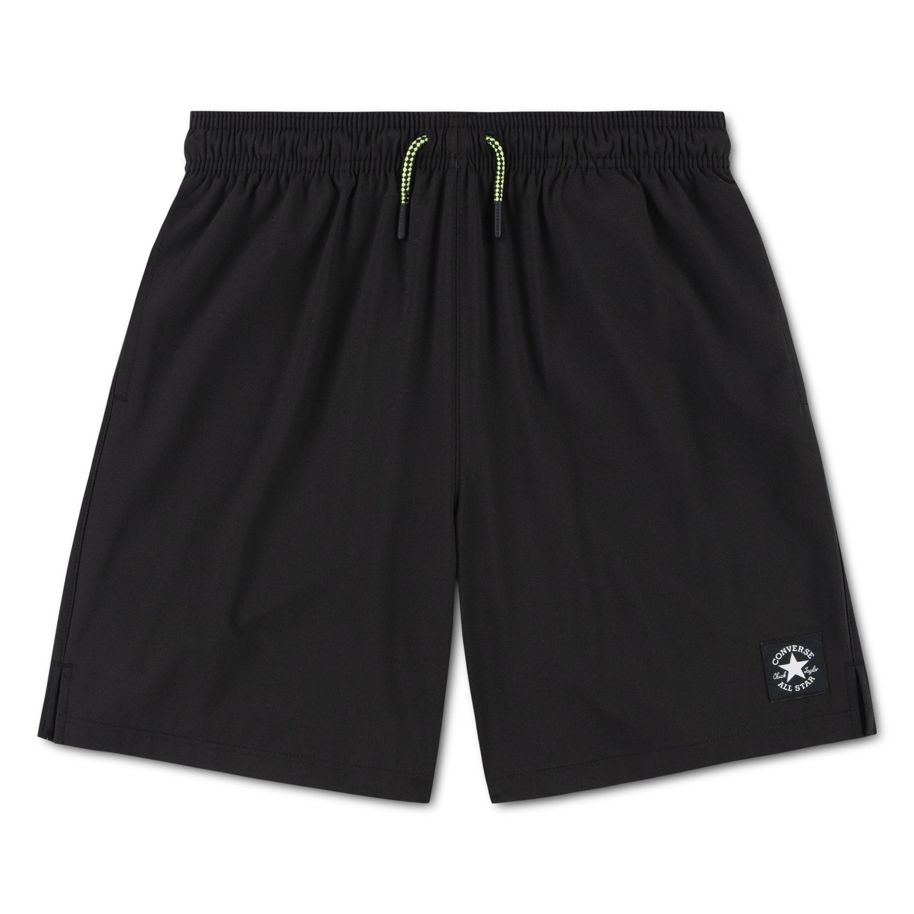 Black - Converse - Kids' Woven Tracksuit Shorts - 1