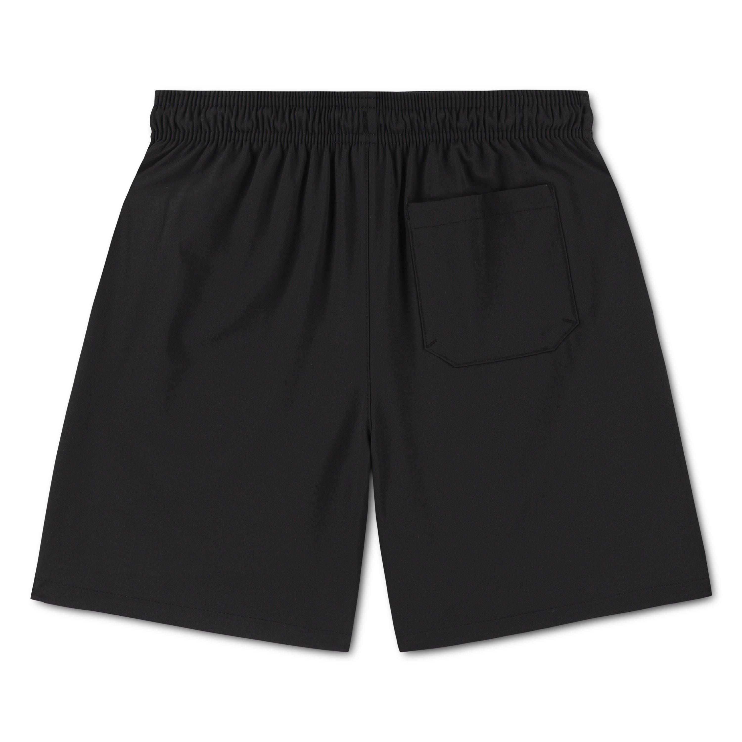 Black - Converse - Kids' Woven Tracksuit Shorts - 2