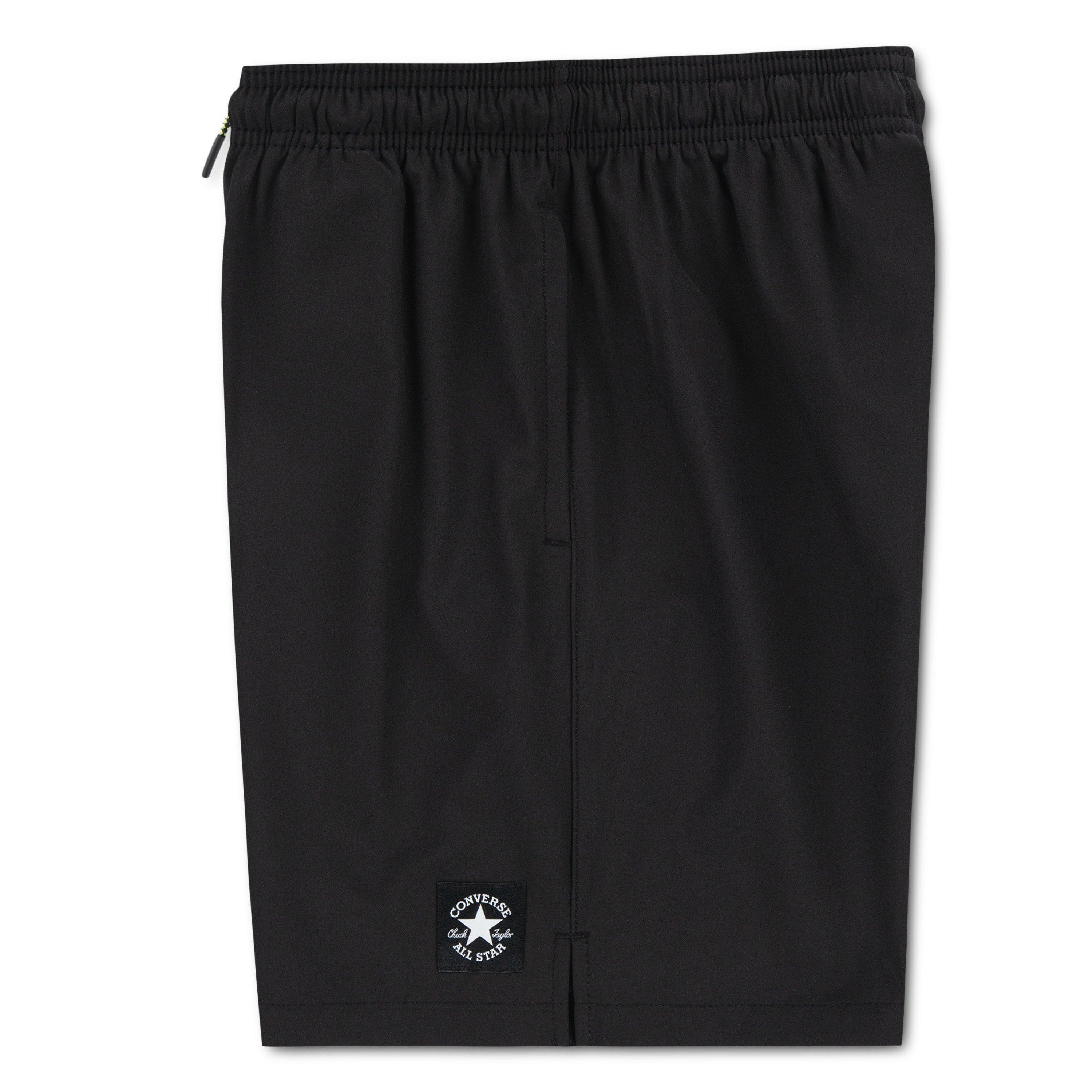 Black - Converse - Kids' Woven Tracksuit Shorts - 3