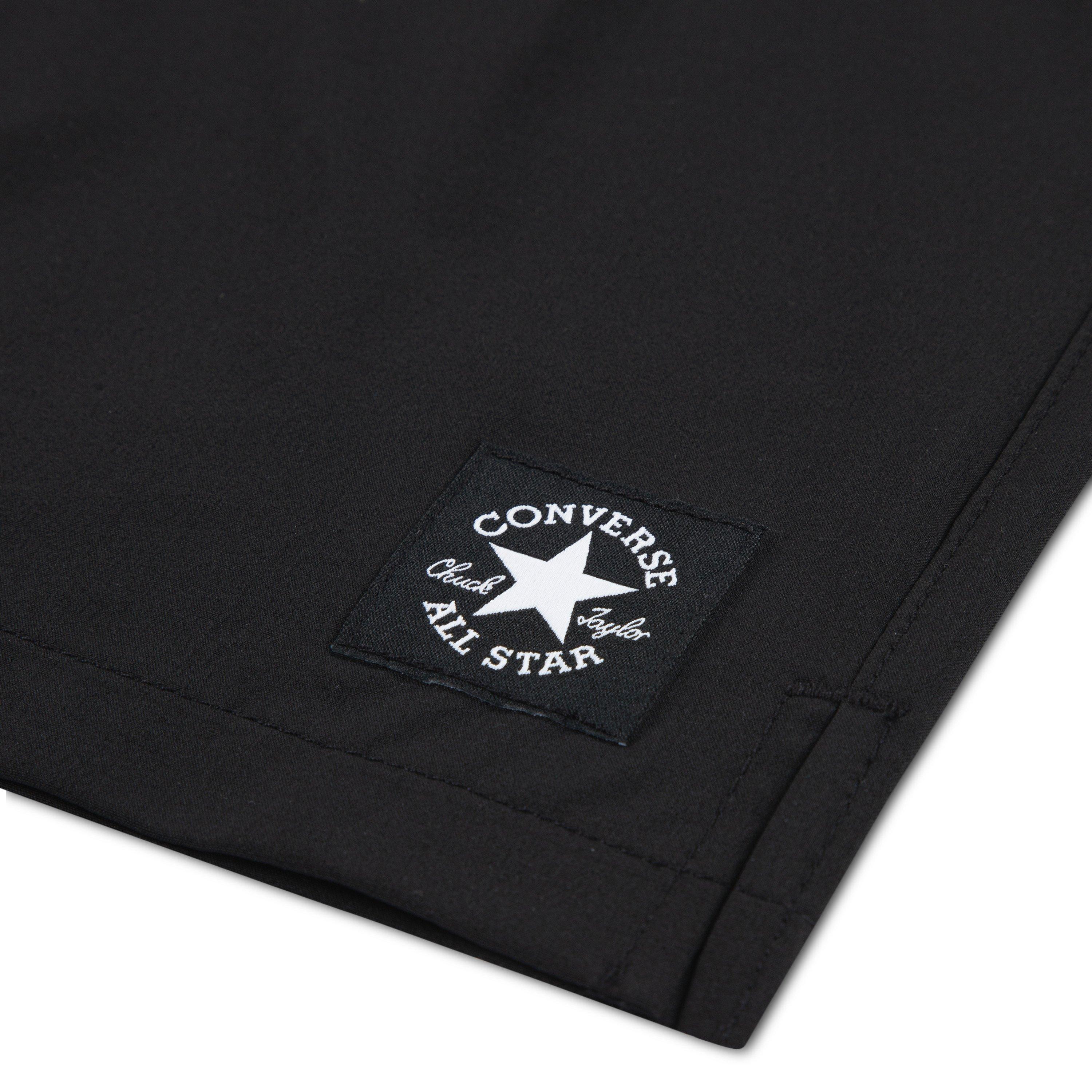 Black - Converse - Kids' Woven Tracksuit Shorts - 4