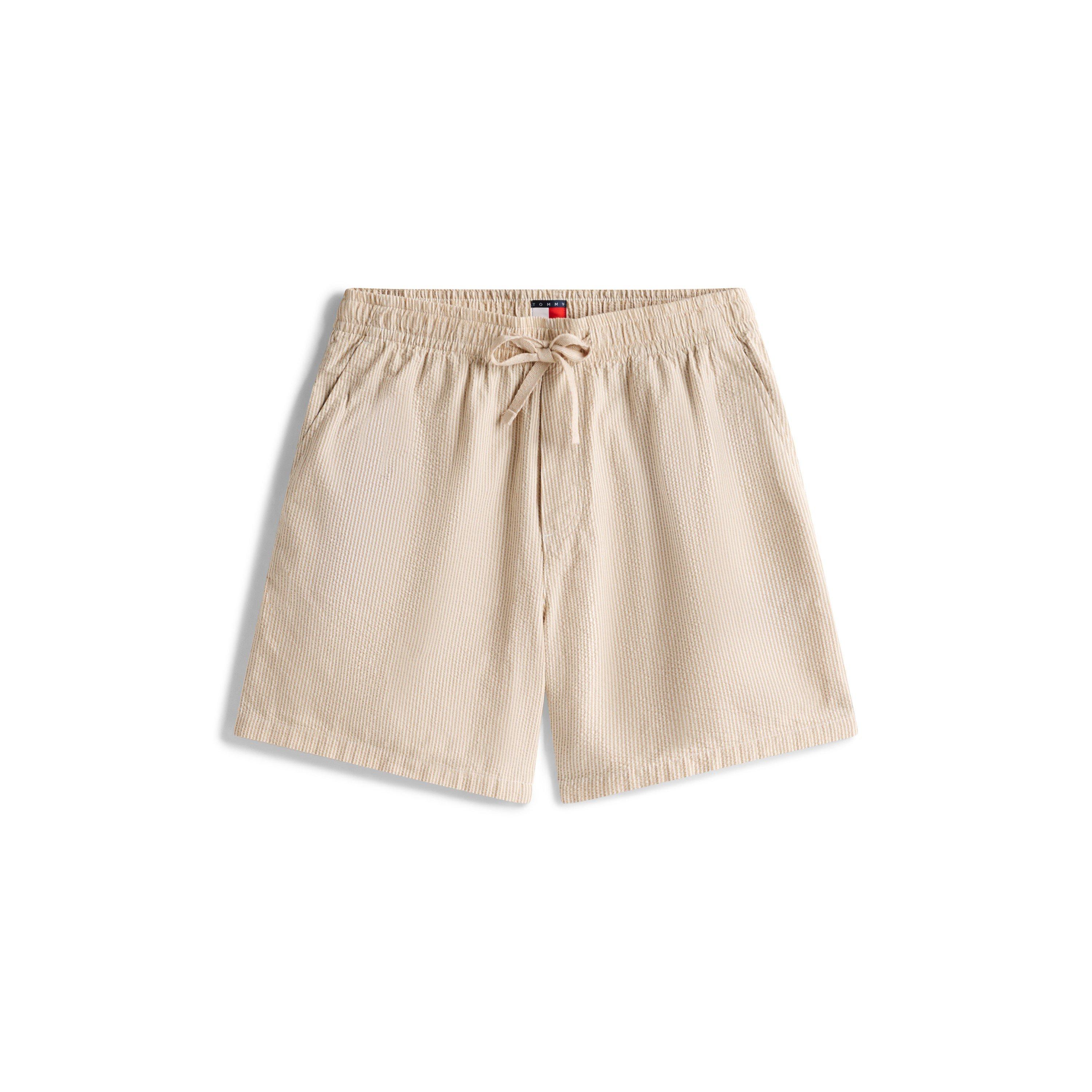 Tommy Jeans Men's Seersucker Tracksuit Shorts - Relic Tan Strp - XL