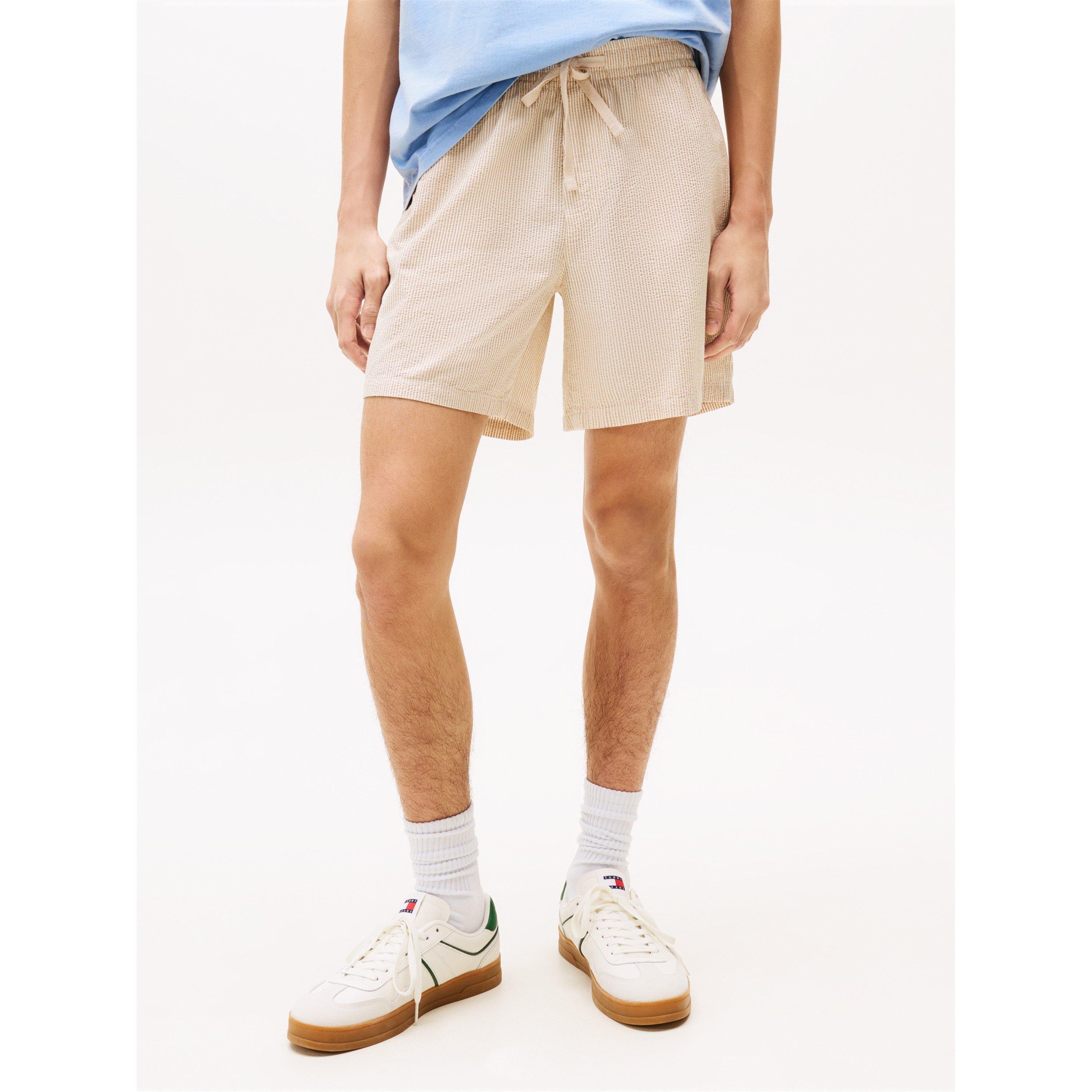 Relic Tan Strp - Tommy Jeans - Men's Seersucker Tracksuit Shorts - 2