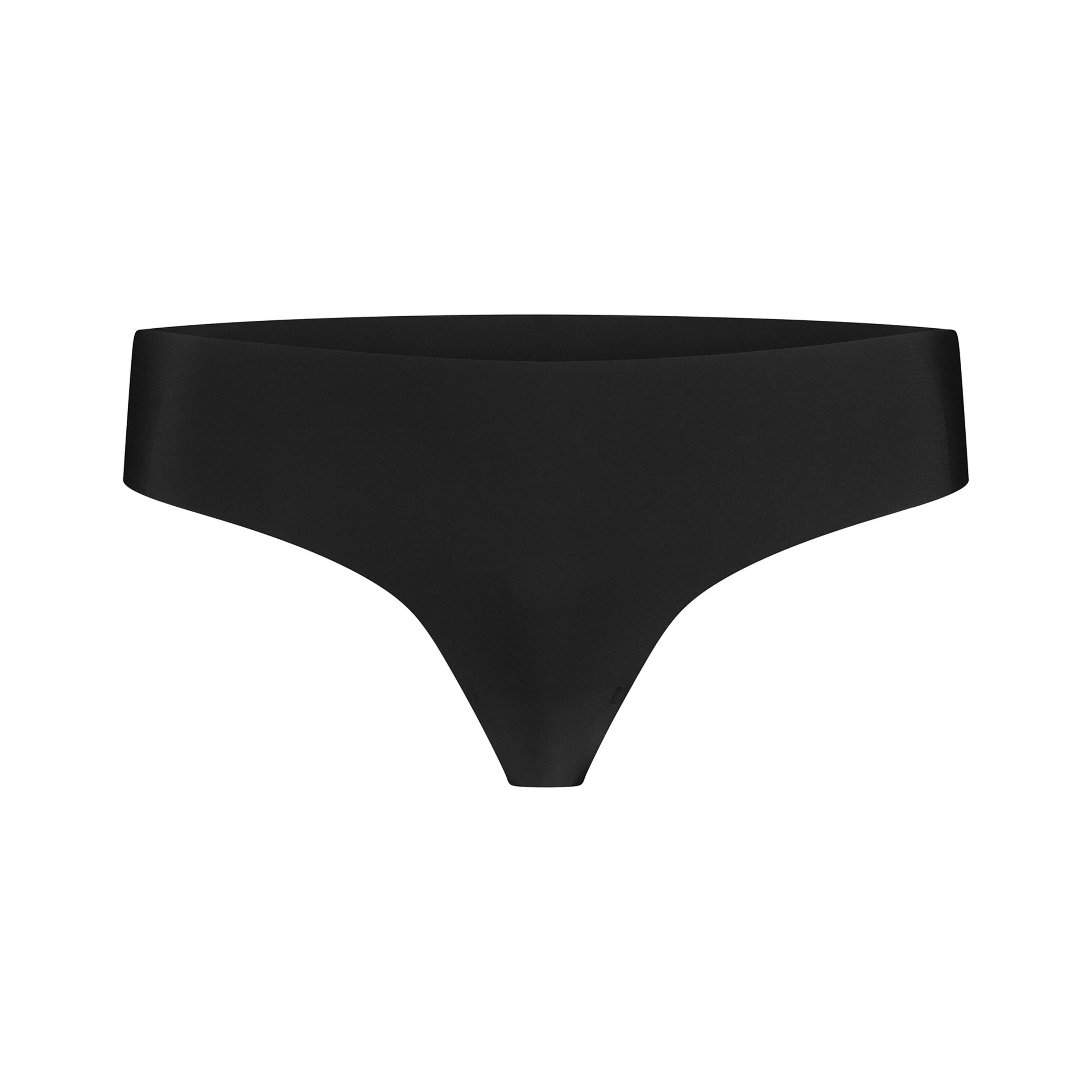 Beige/Black - Bye Bra - 2 pack Invisible Thong - 7