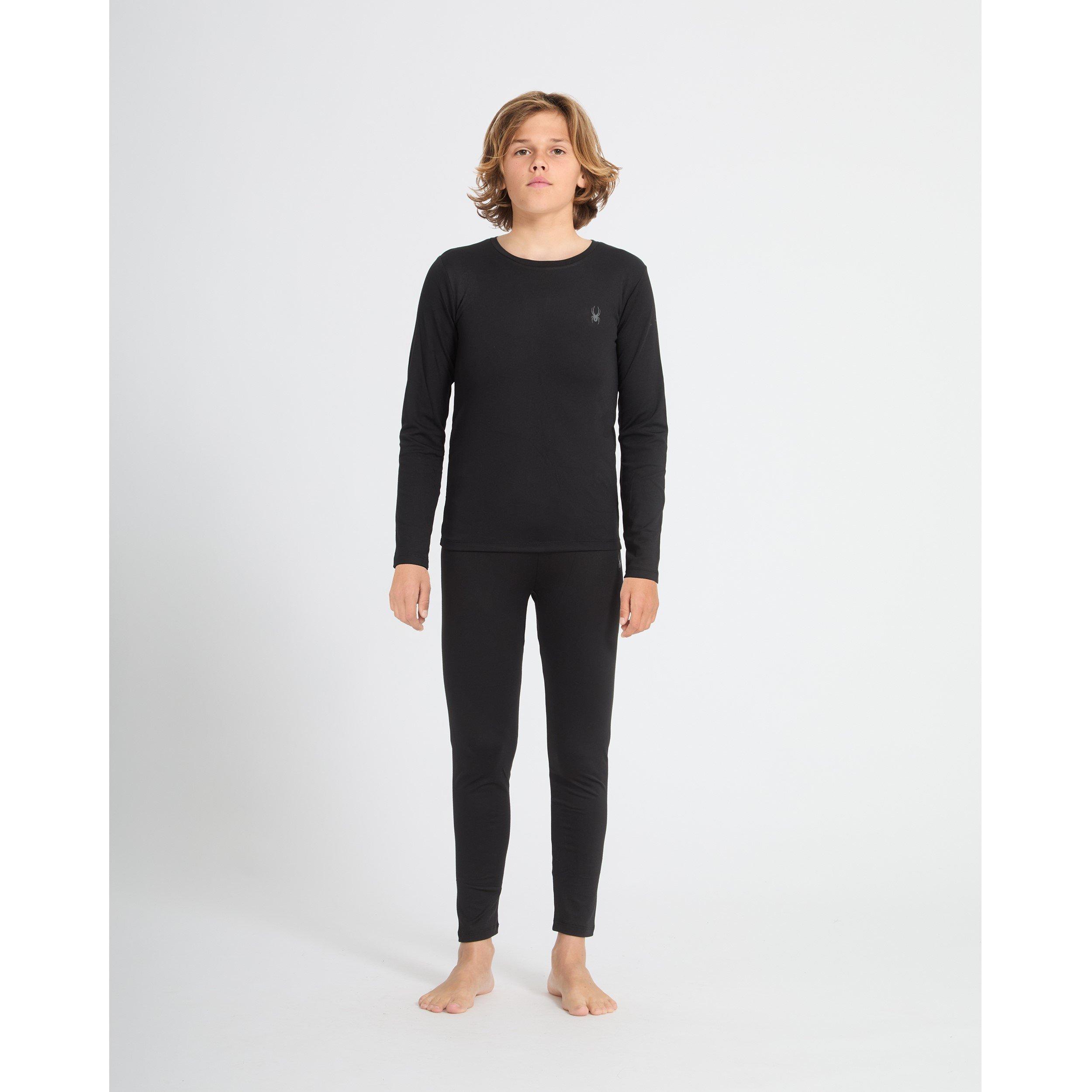 Spyder  Kids ' Boxed Baselayer Set - Black - XL