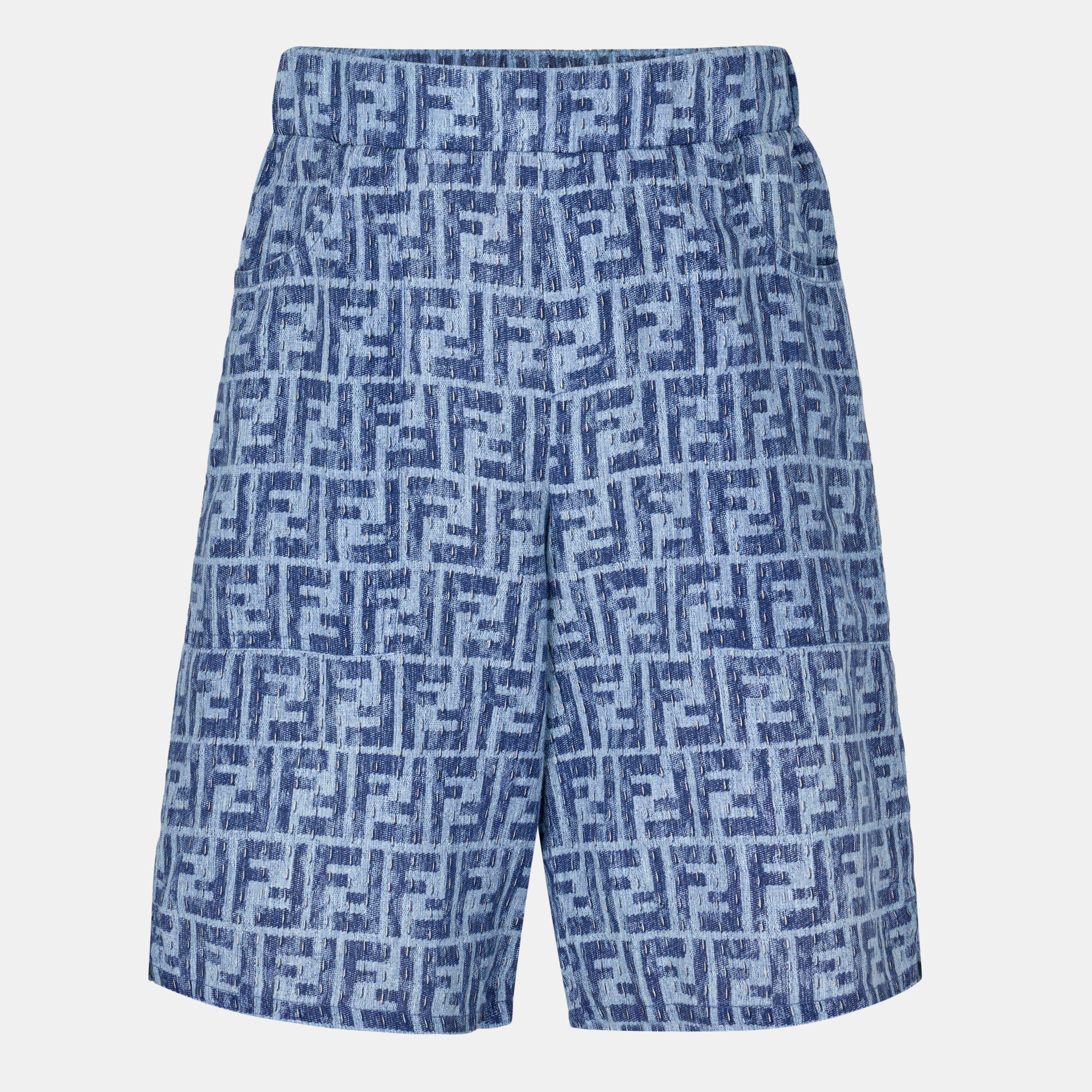 Fendi Ff Logo Shorts Juniors - Yale F1I11 - Size 14Y