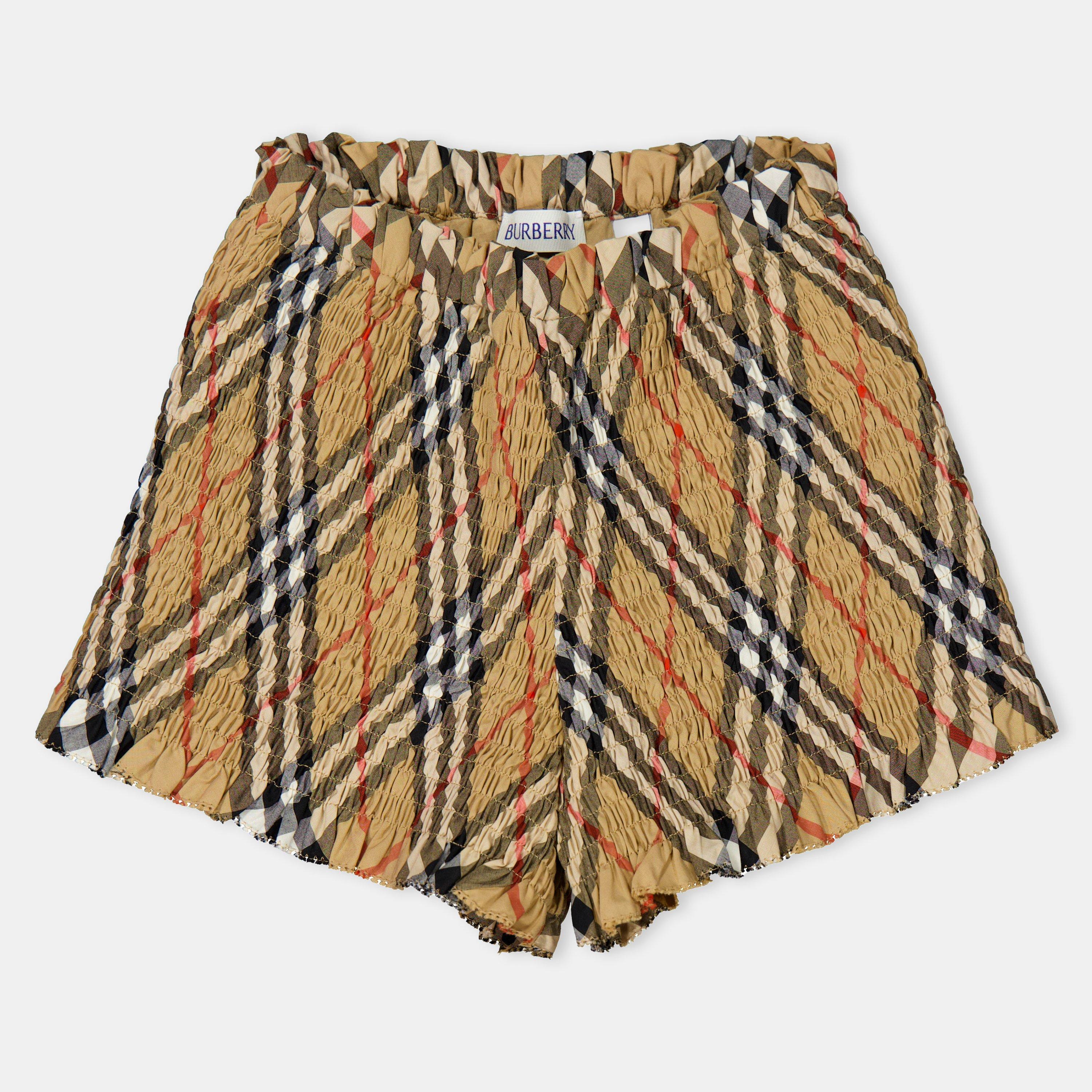 Burberry Check Shorts Juniors - Sand B9368 - Size 4Y