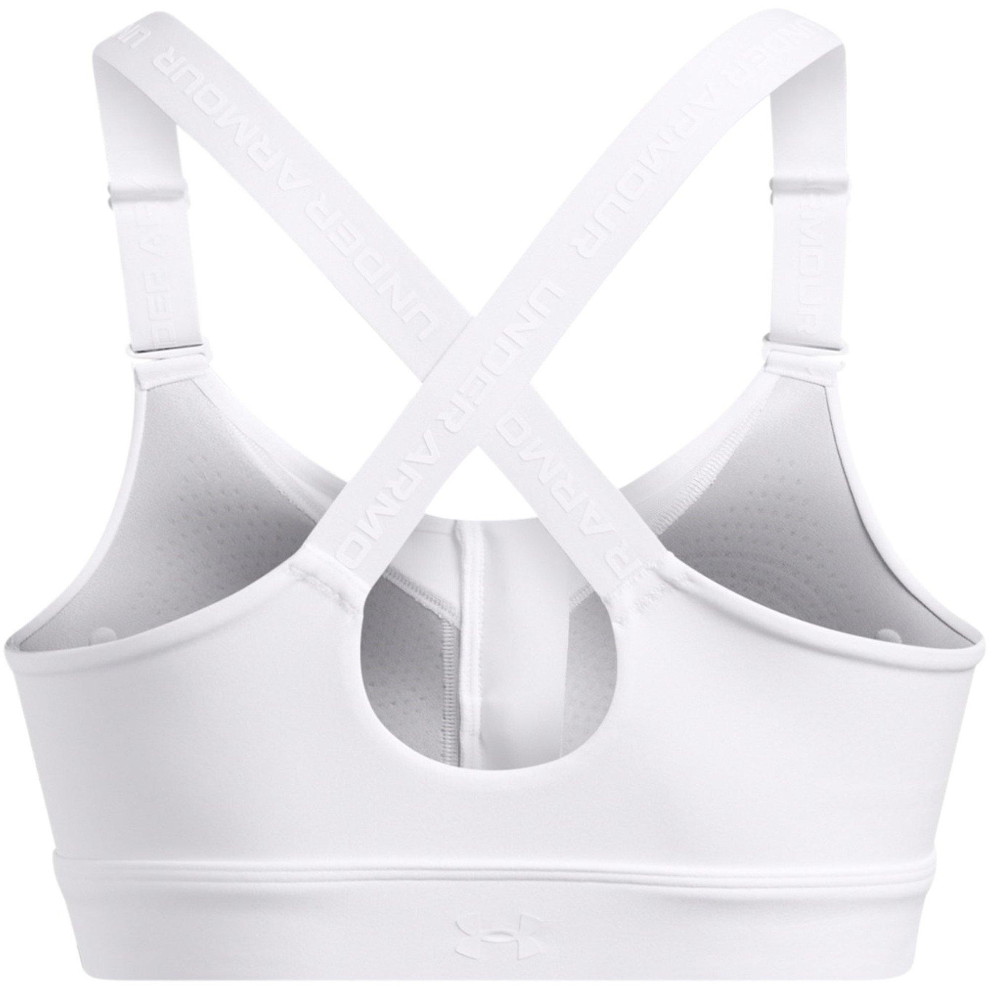 Hvid - Under Armour - Armour Ua Infinity High Zip 2.0 Bra Impact Sports Womens - 2