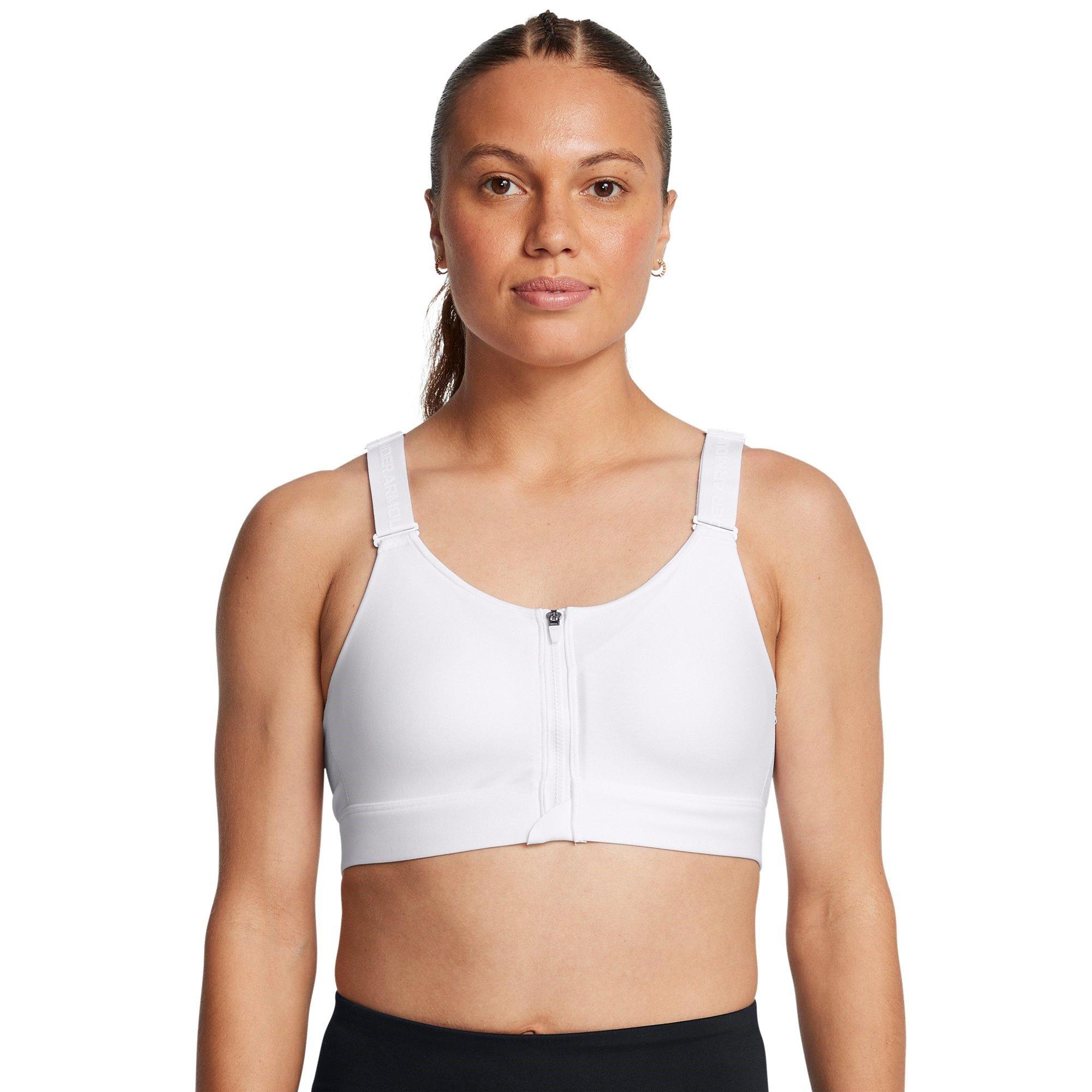 Hvid - Under Armour - Armour Ua Infinity High Zip 2.0 Bra Impact Sports Womens - 3