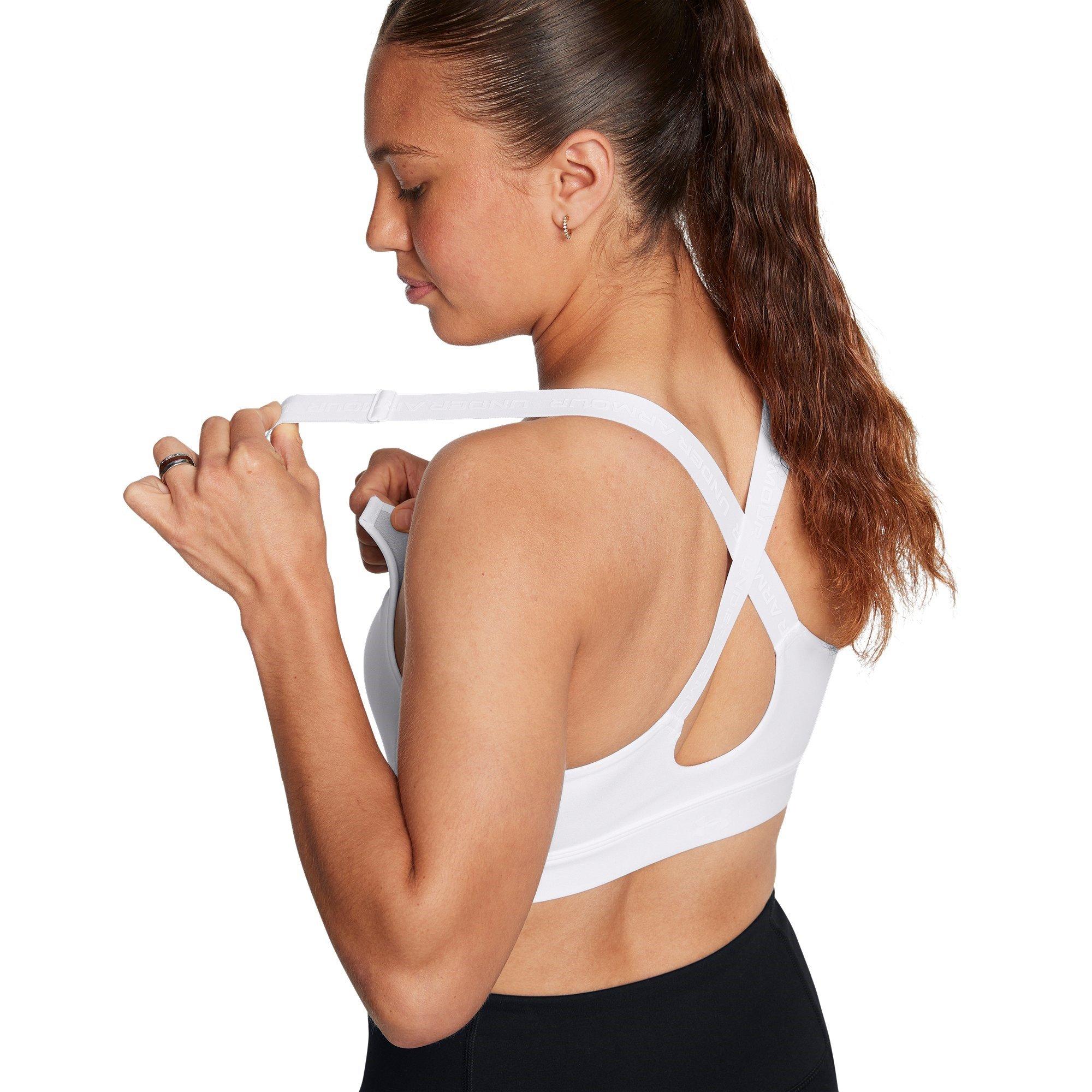 Hvid - Under Armour - Armour Ua Infinity High Zip 2.0 Bra Impact Sports Womens - 5