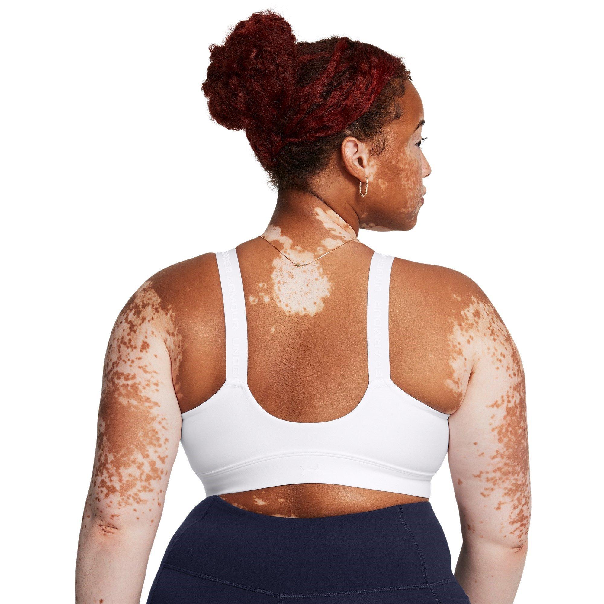 Hvid - Under Armour - Armour Ua Infinity High Zip 2.0 Bra Impact Sports Womens - 8