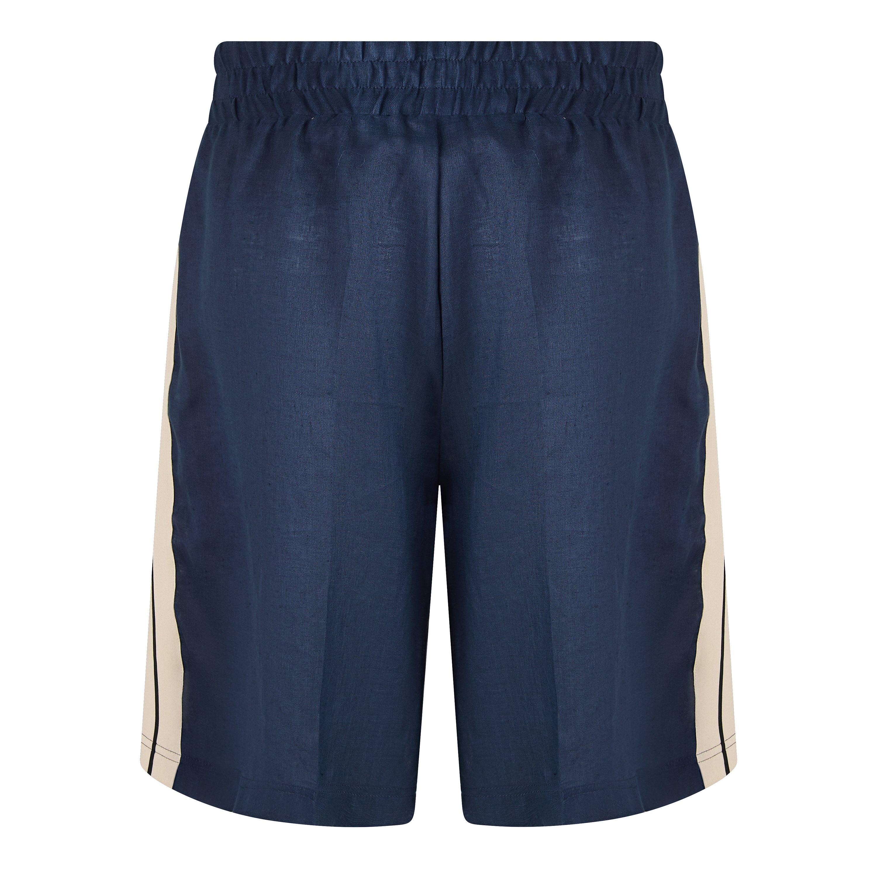 Navy - Palm Angels - Men's Woven Tracksuit Shorts - 2