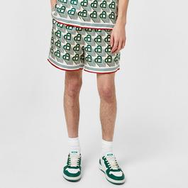 Casablanca Monogram Silk Shorts