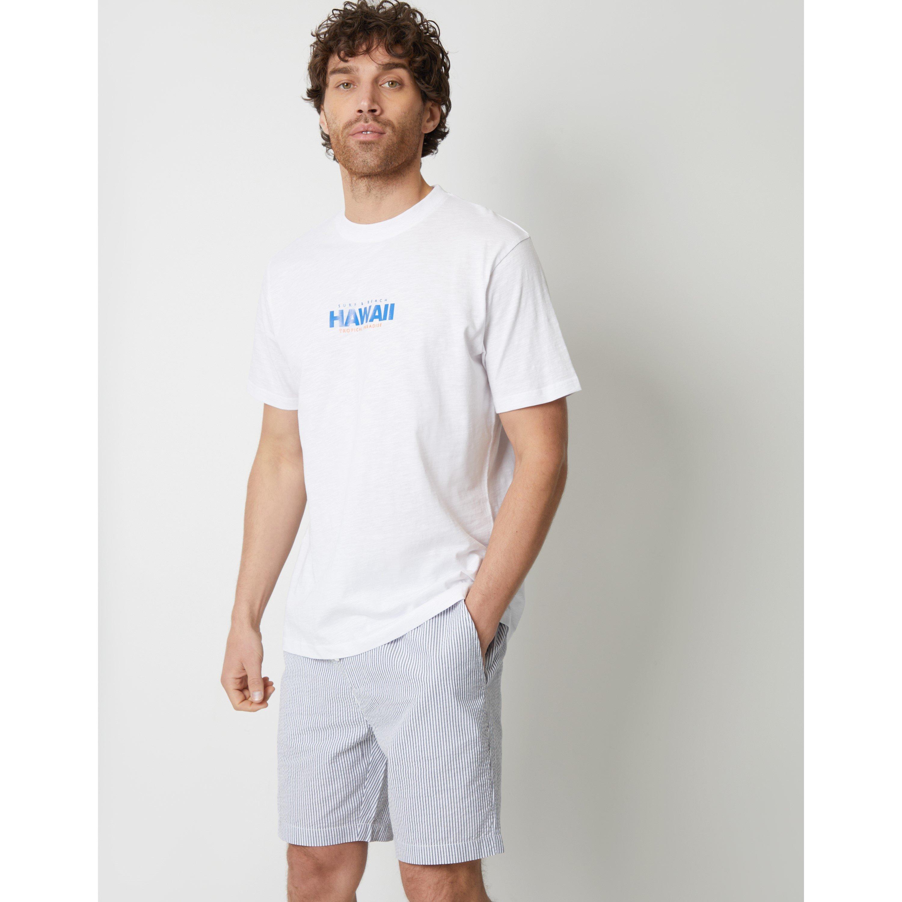 Blue / White - Threadbare - Men's Woven Tracksuit Shorts - 1