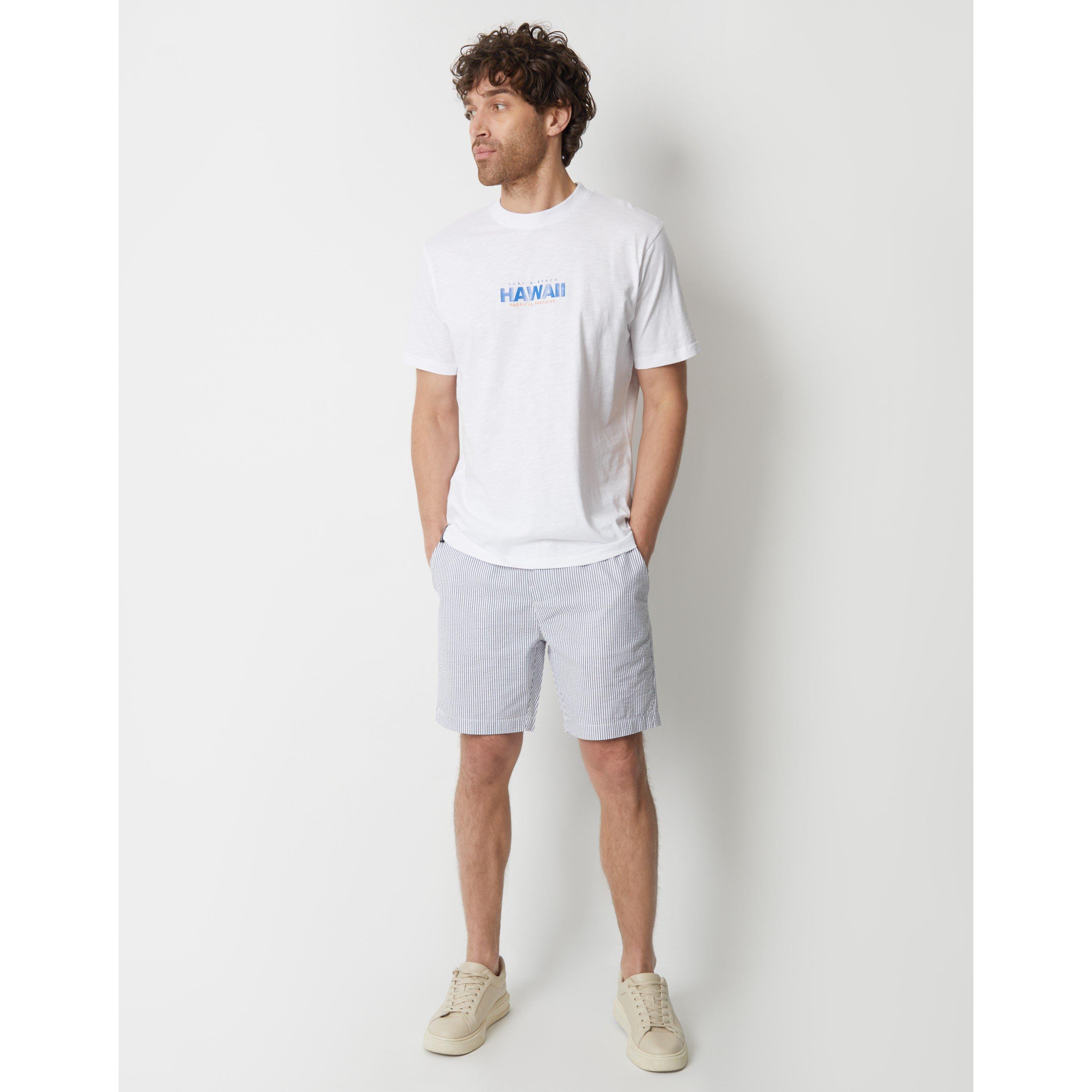 Blue / White - Threadbare - Men's Woven Tracksuit Shorts - 2