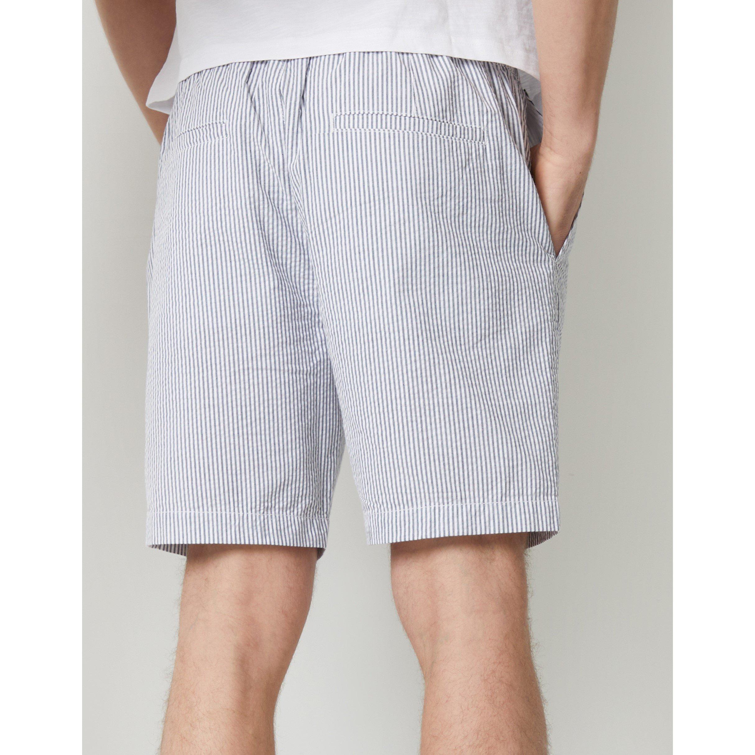 Blue / White - Threadbare - Men's Woven Tracksuit Shorts - 3