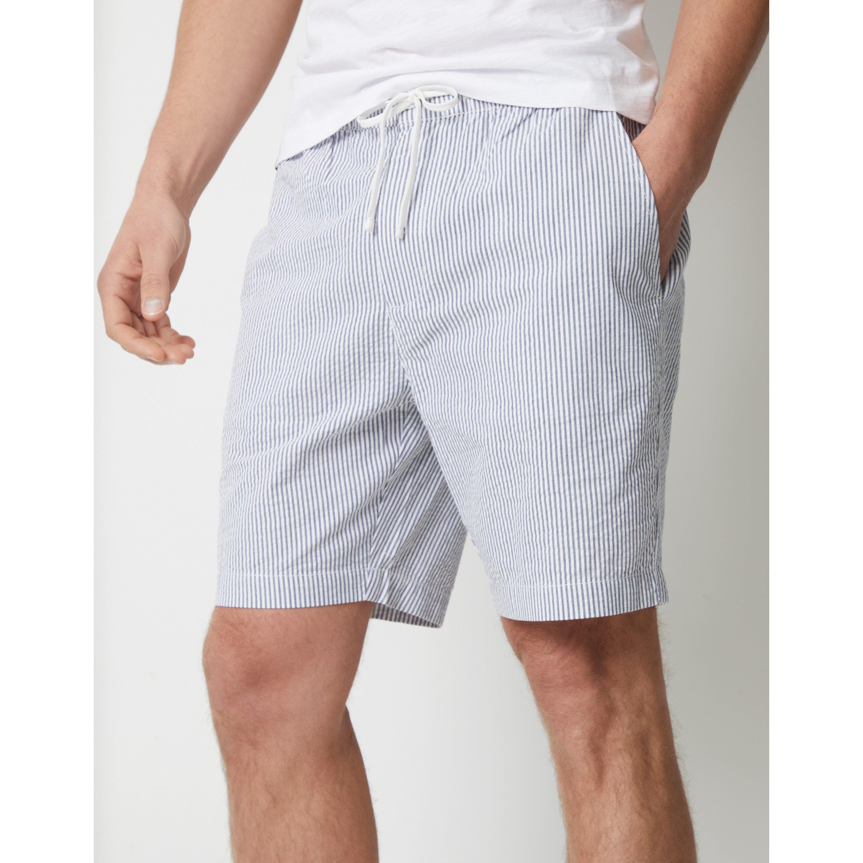 Blue / White - Threadbare - Men's Woven Tracksuit Shorts - 4