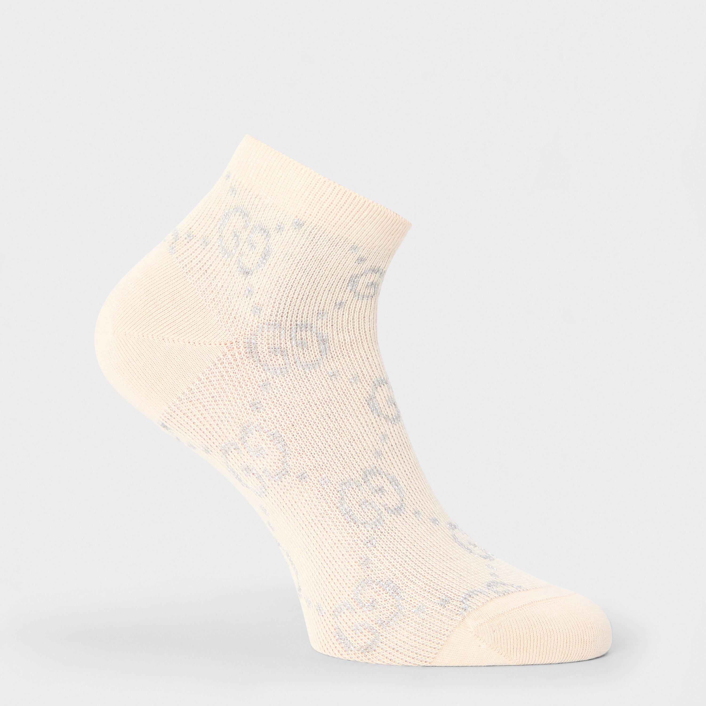 Ivory/L. Grey - Gucci - Women's Ankle Socks - 2