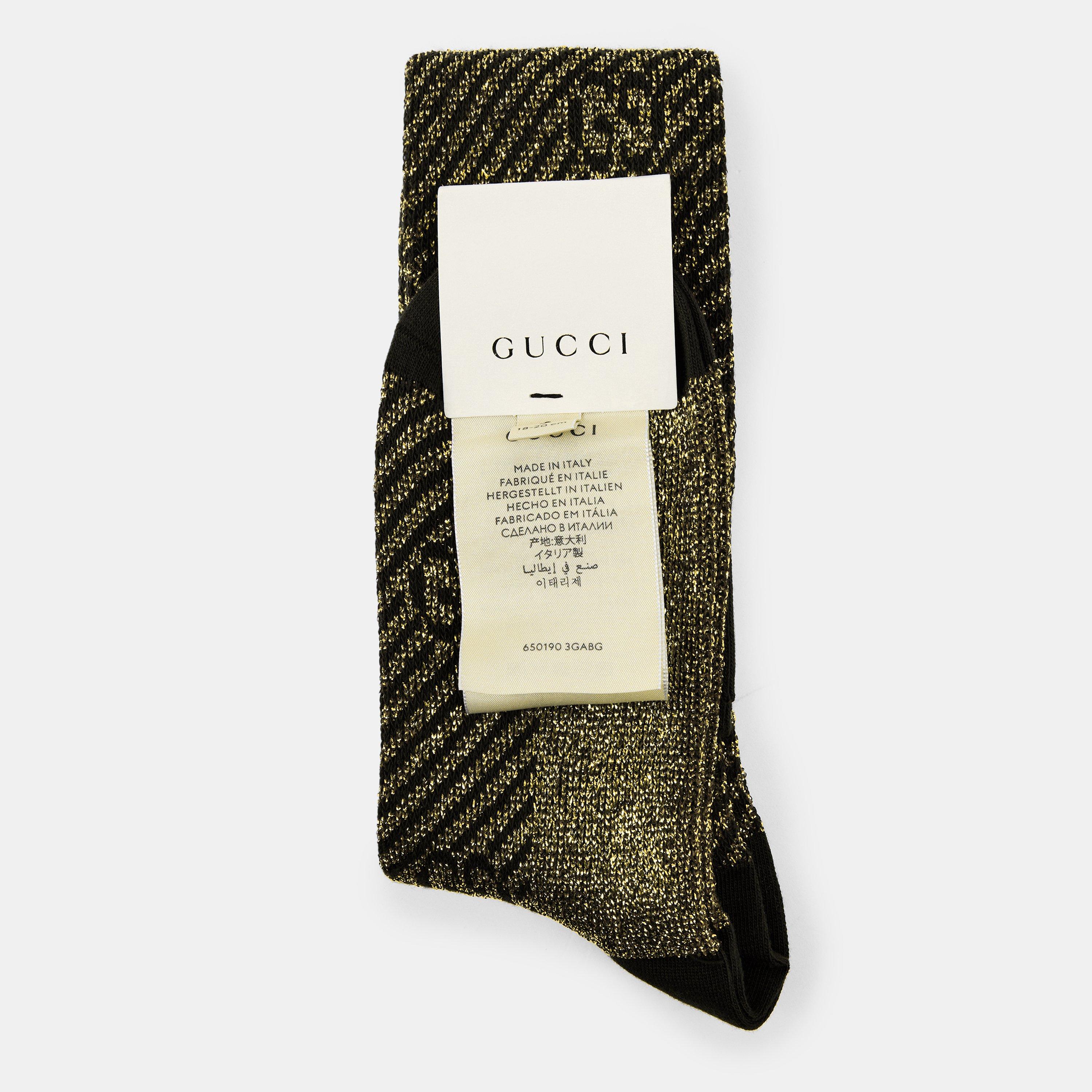 Black/Yellow - Gucci - Women's Knee High Socks - 2