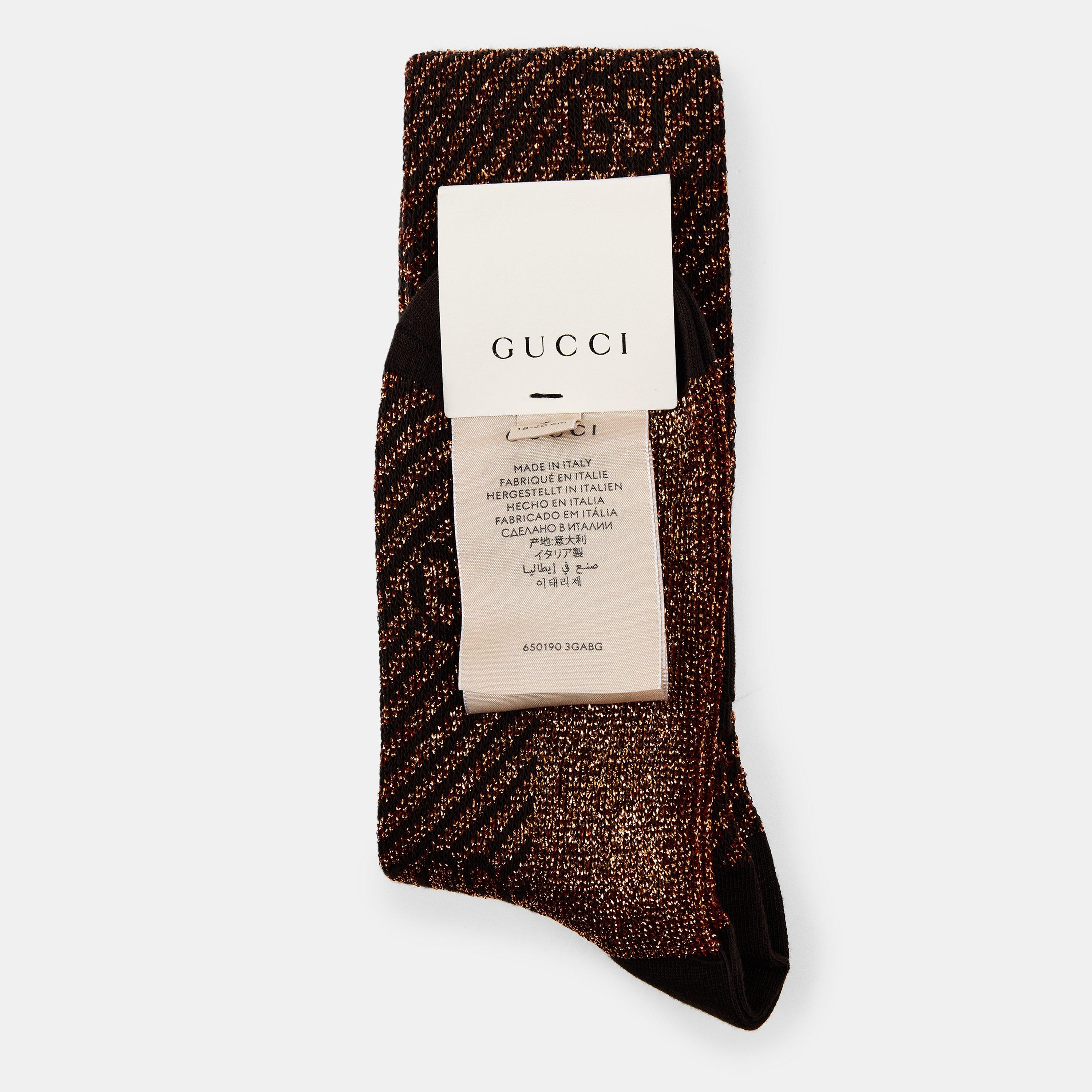 Coffee/Bordeaux - Gucci - Women's Knee High Socks - 2