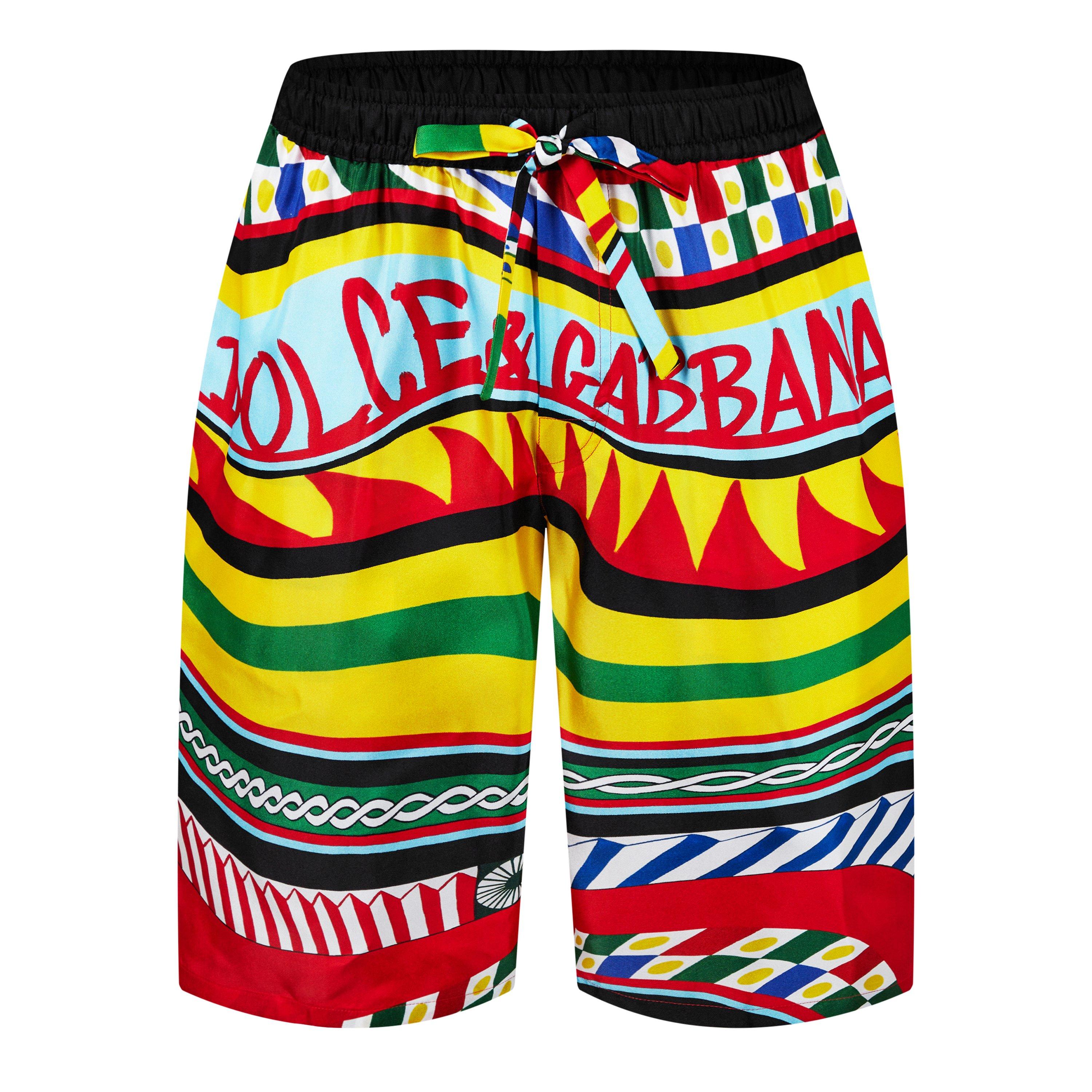 Multi HH4KY - Dolce and Gabbana - Carretto Print Shorts - 5