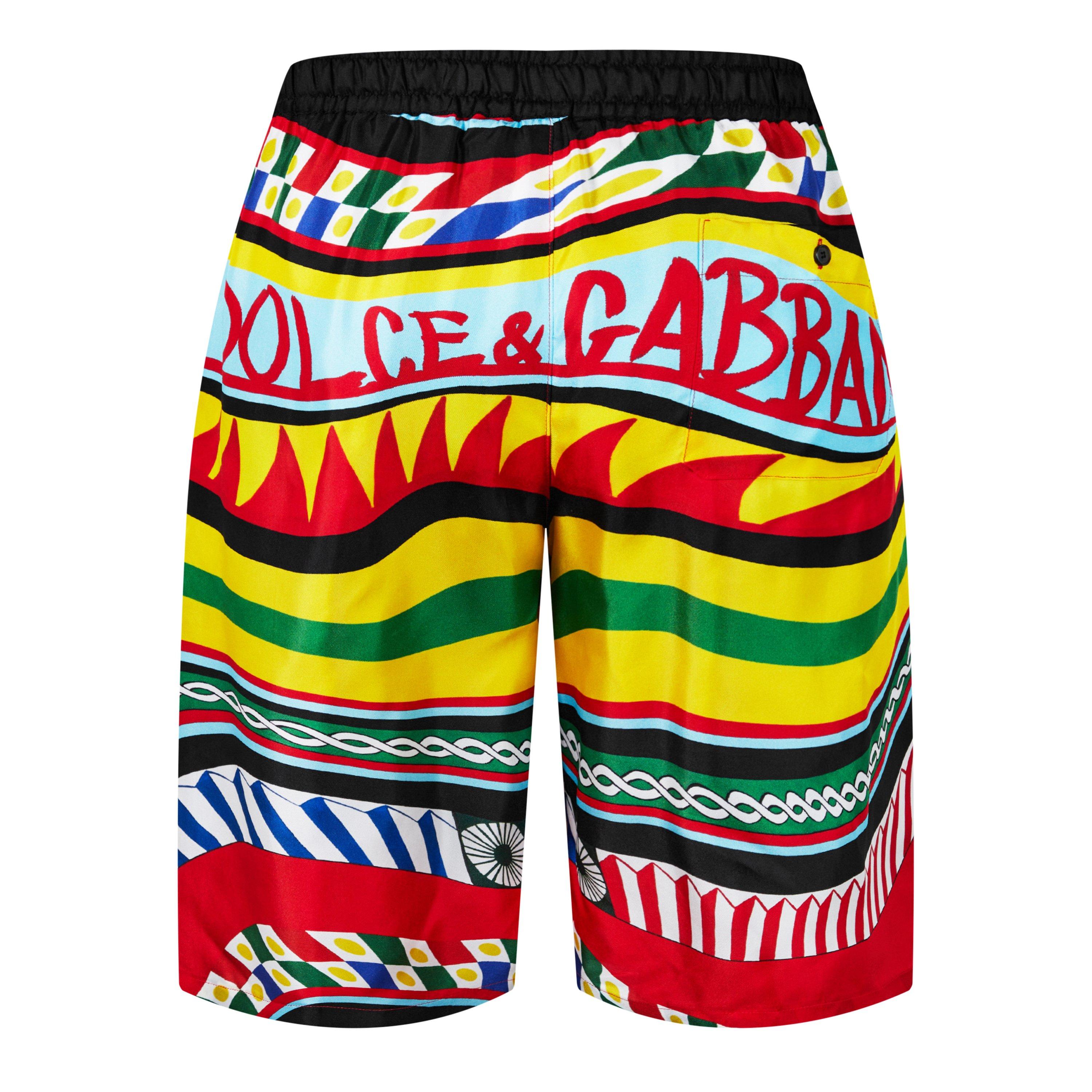 Multi HH4KY - Dolce and Gabbana - Carretto Print Shorts - 6