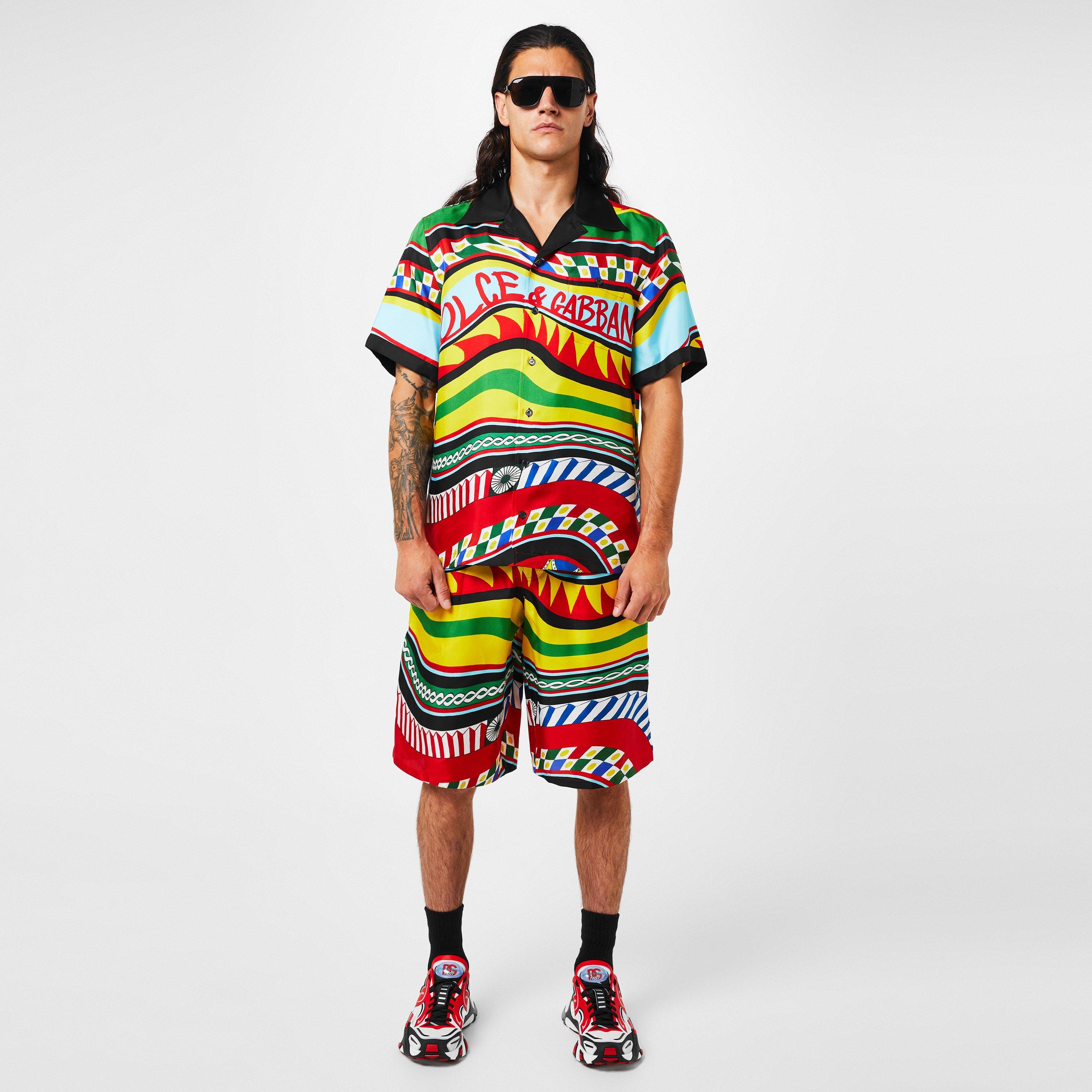 Multi HH4KY - Dolce and Gabbana - Carretto Print Shorts - 4