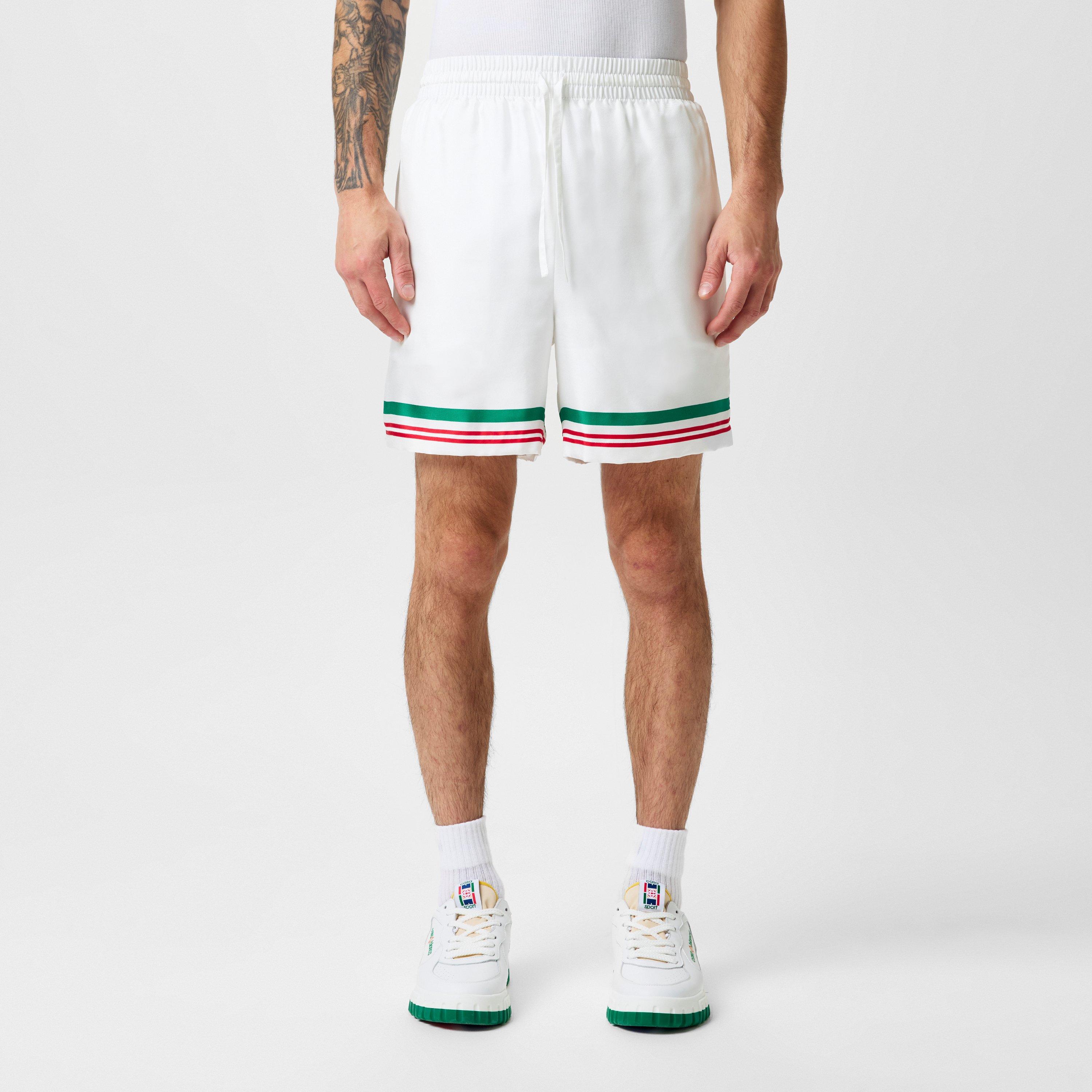 White - Casablanca - Tennis Club Icon Shorts - 1