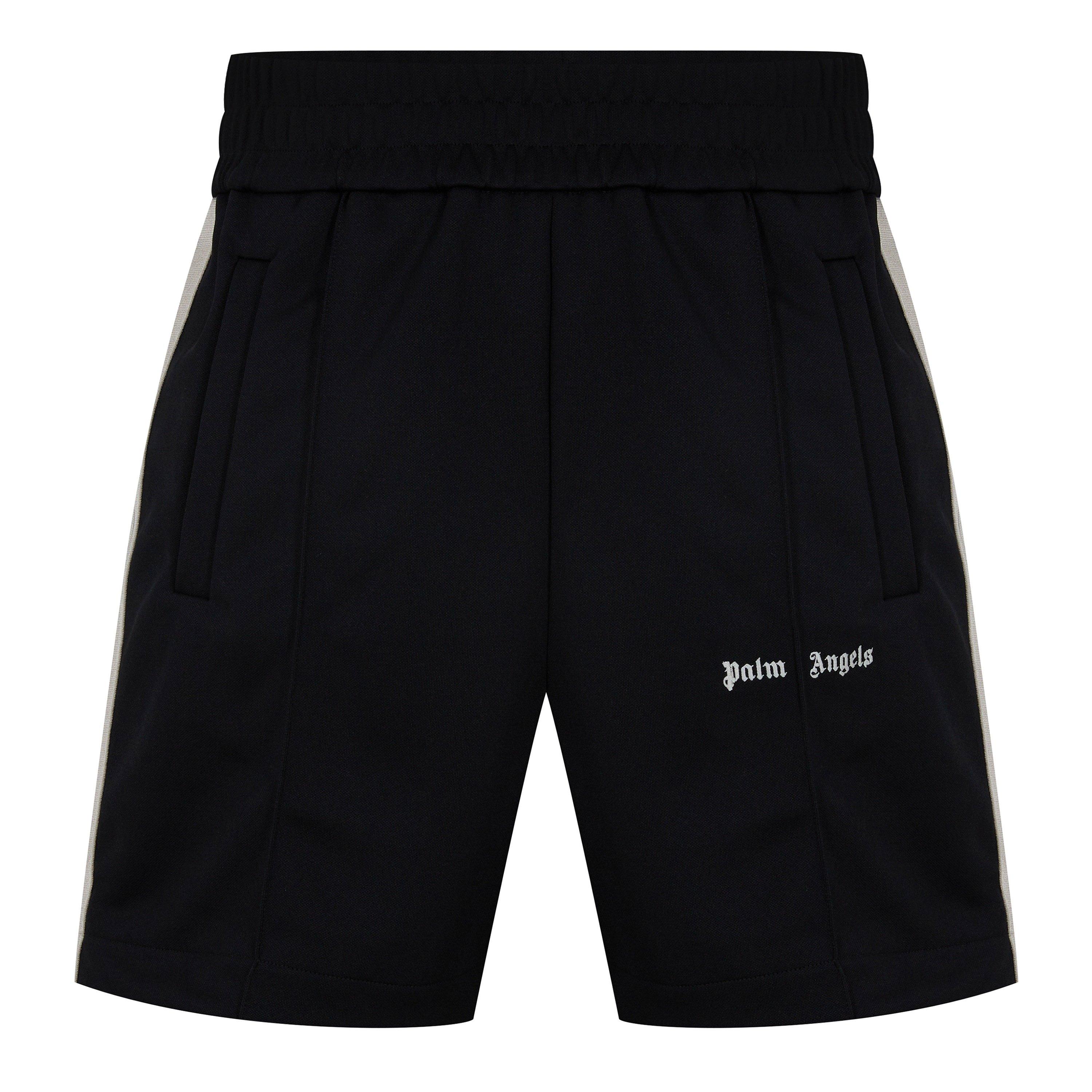 Black/White - Palm Angels - Men's Classic Track Woven Tracksuit Shorts - 7