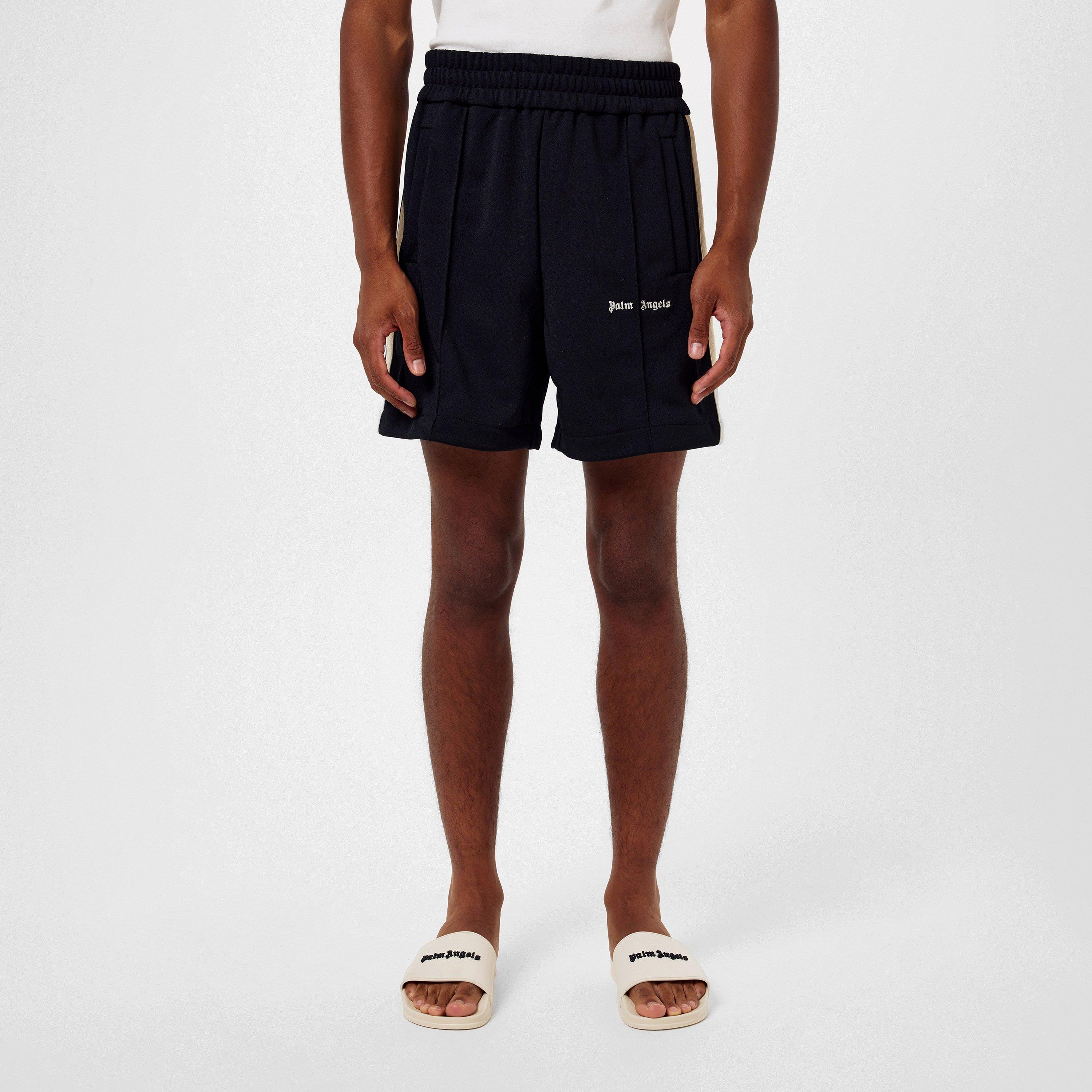 Black/White - Palm Angels - Men's Classic Track Woven Tracksuit Shorts - 3