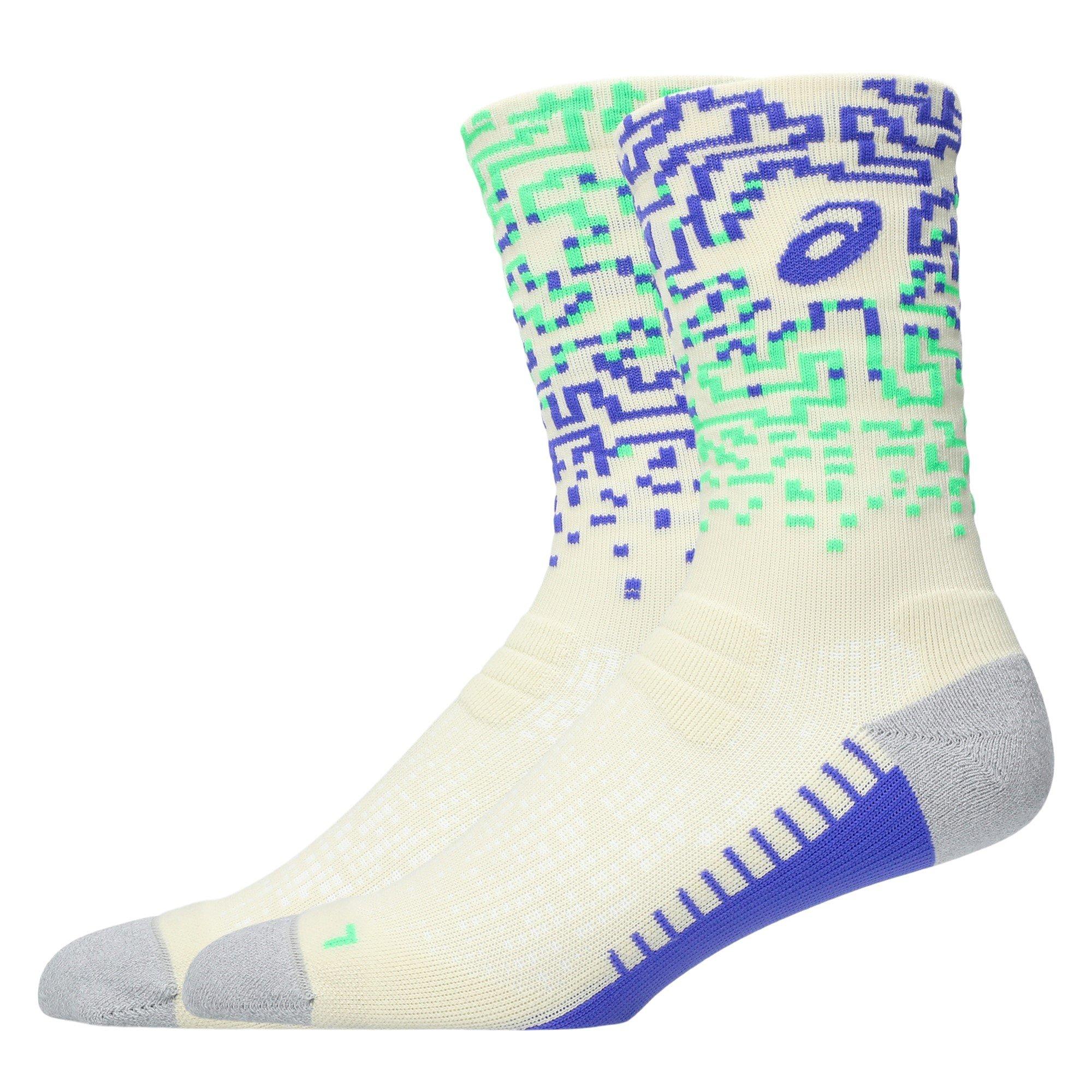 Ivory/Cblt Brst - Asics - Performance Run Sock Crew Unisex Adults - 2