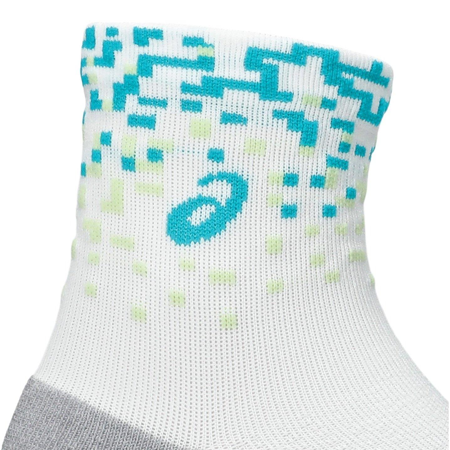 Whi/YelAqua - Asics - Perform Quarter Socks - 3