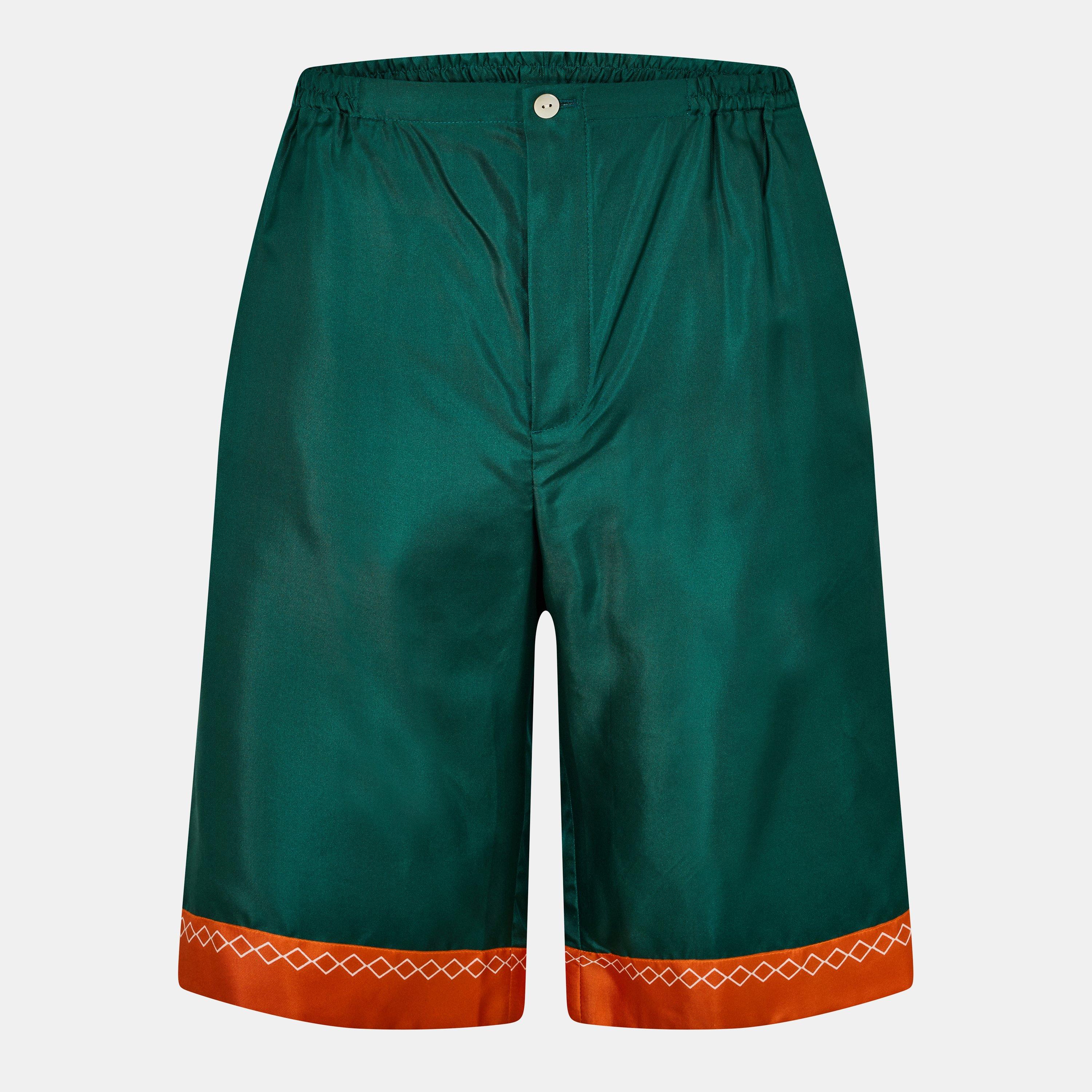 Yard/Purple/Mc - Gucci - Men's Woven Tailored Fit Tracksuit Shorts - 1