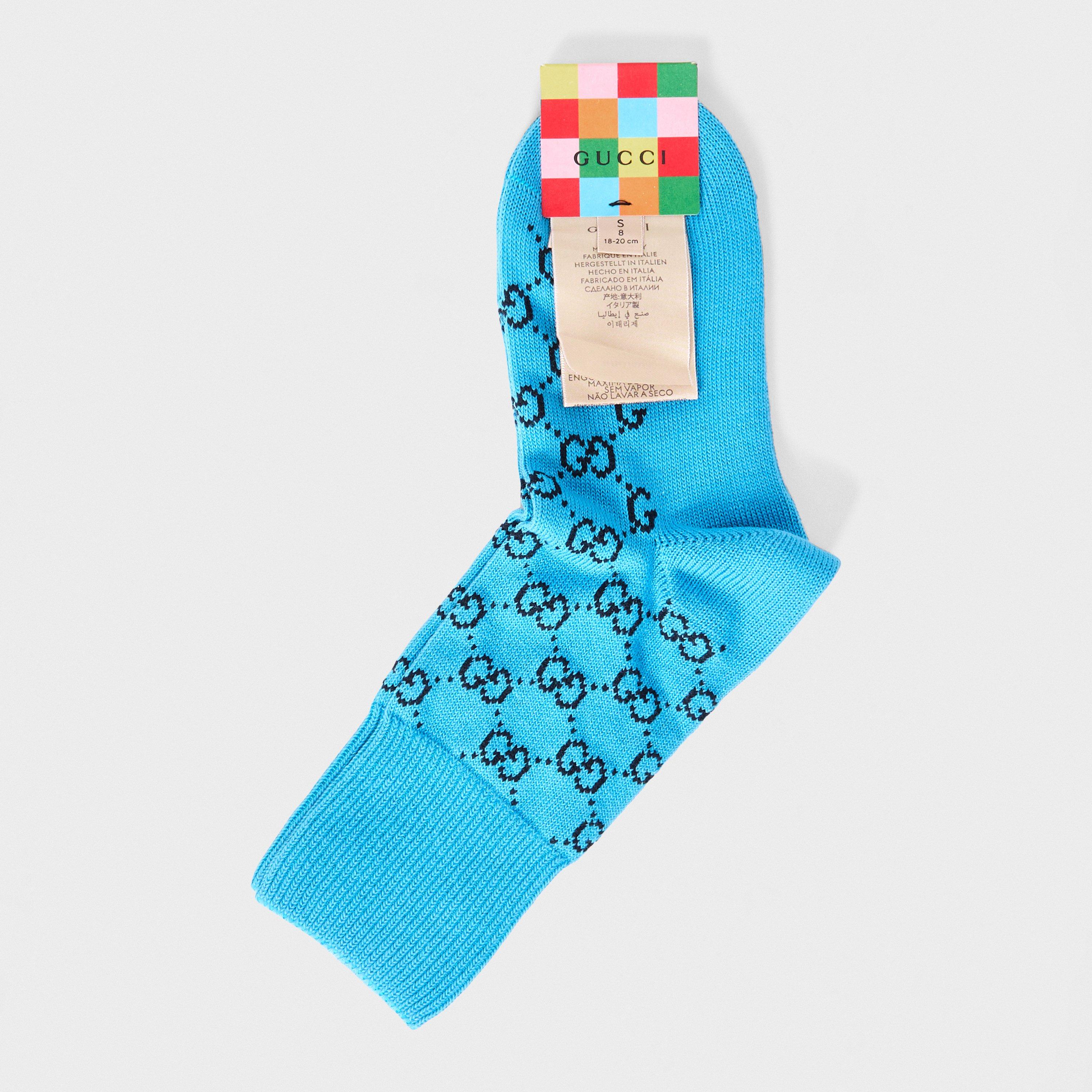Sky Blue - Gucci - Women's Crew Socks - 1