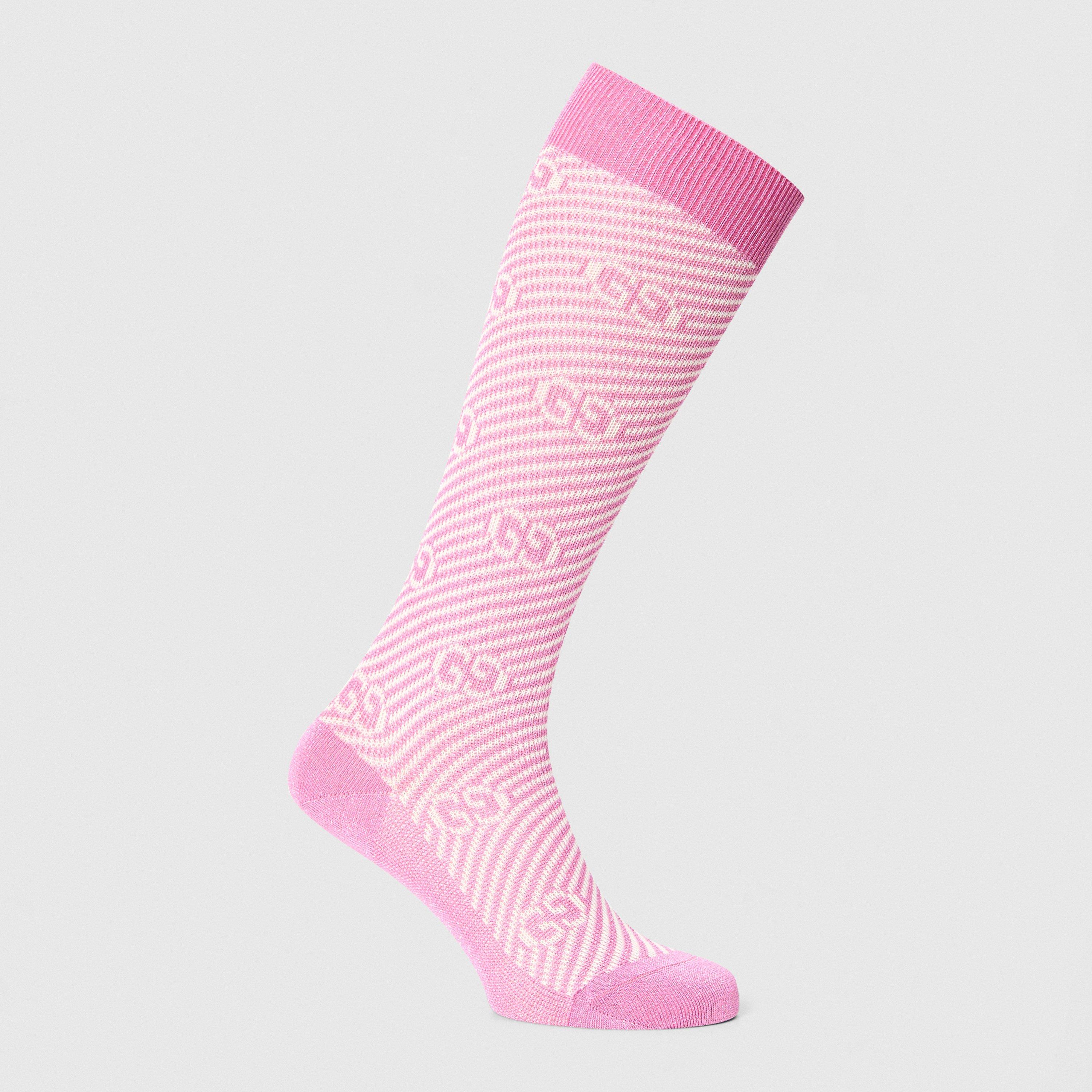 Roseate/Ivory - Gucci - Women's Knee High Socks - 2