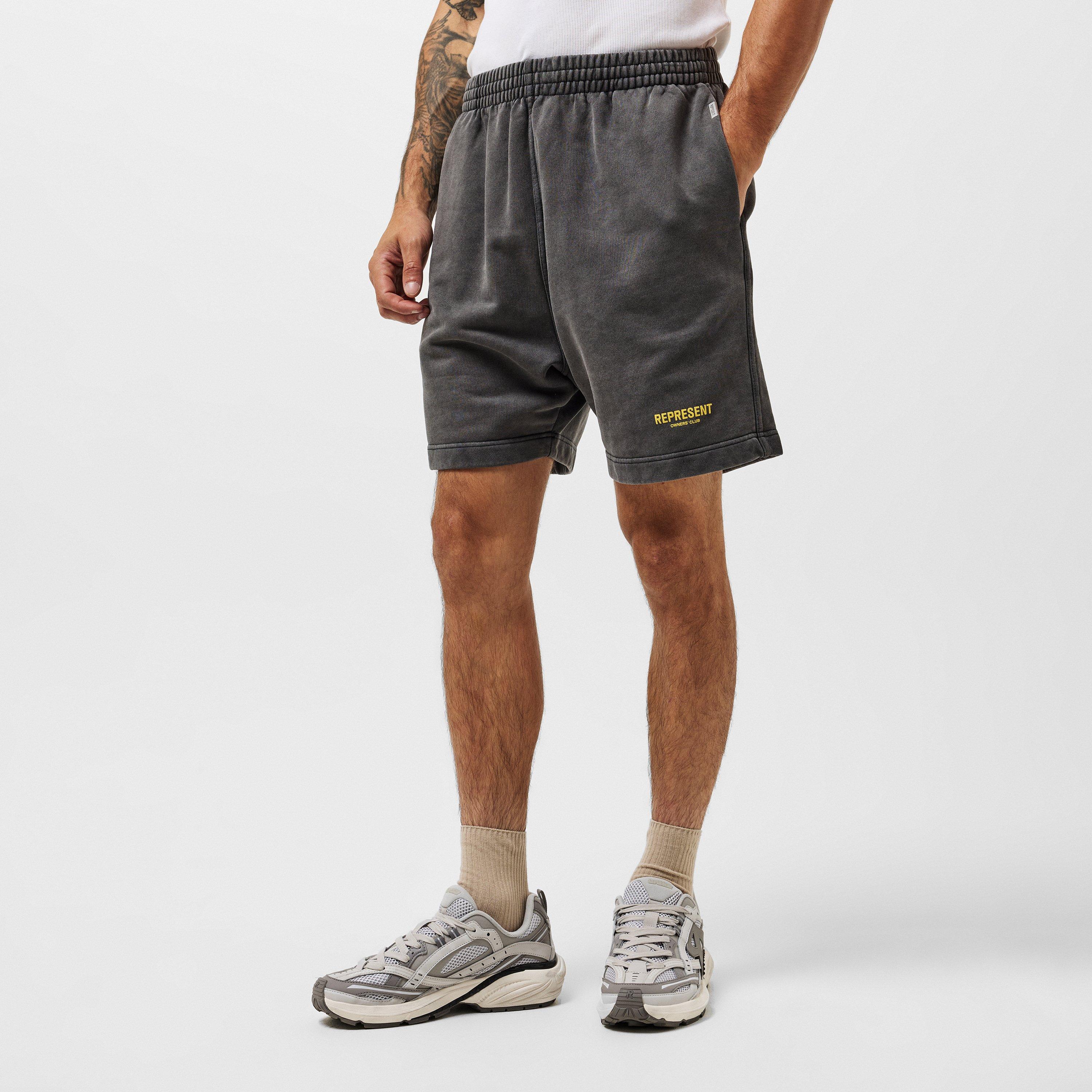 Grey Yellow - Represent - Men's Woven Shorts, Fabric - 3