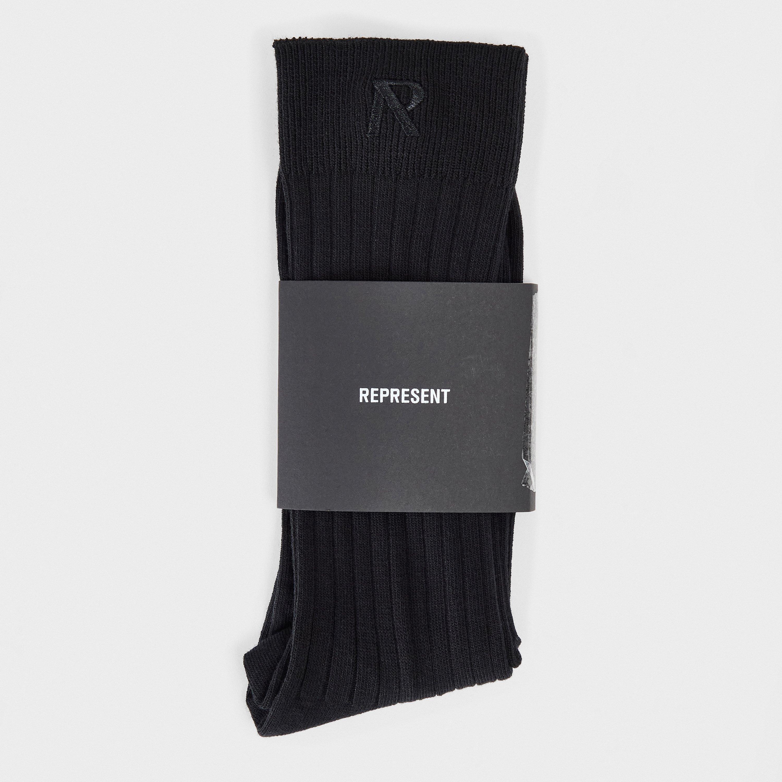 Black - Represent - Men's Crew Socks - 2