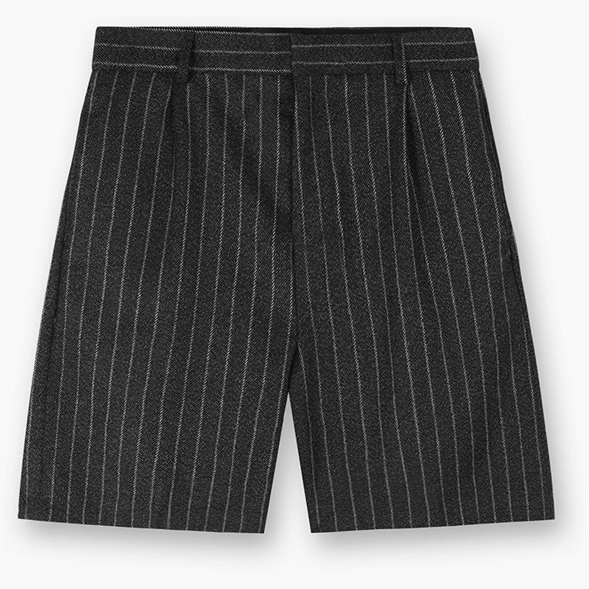 Represent Men's Woven Tracksuit Shorts - Grey Pinstipe - S