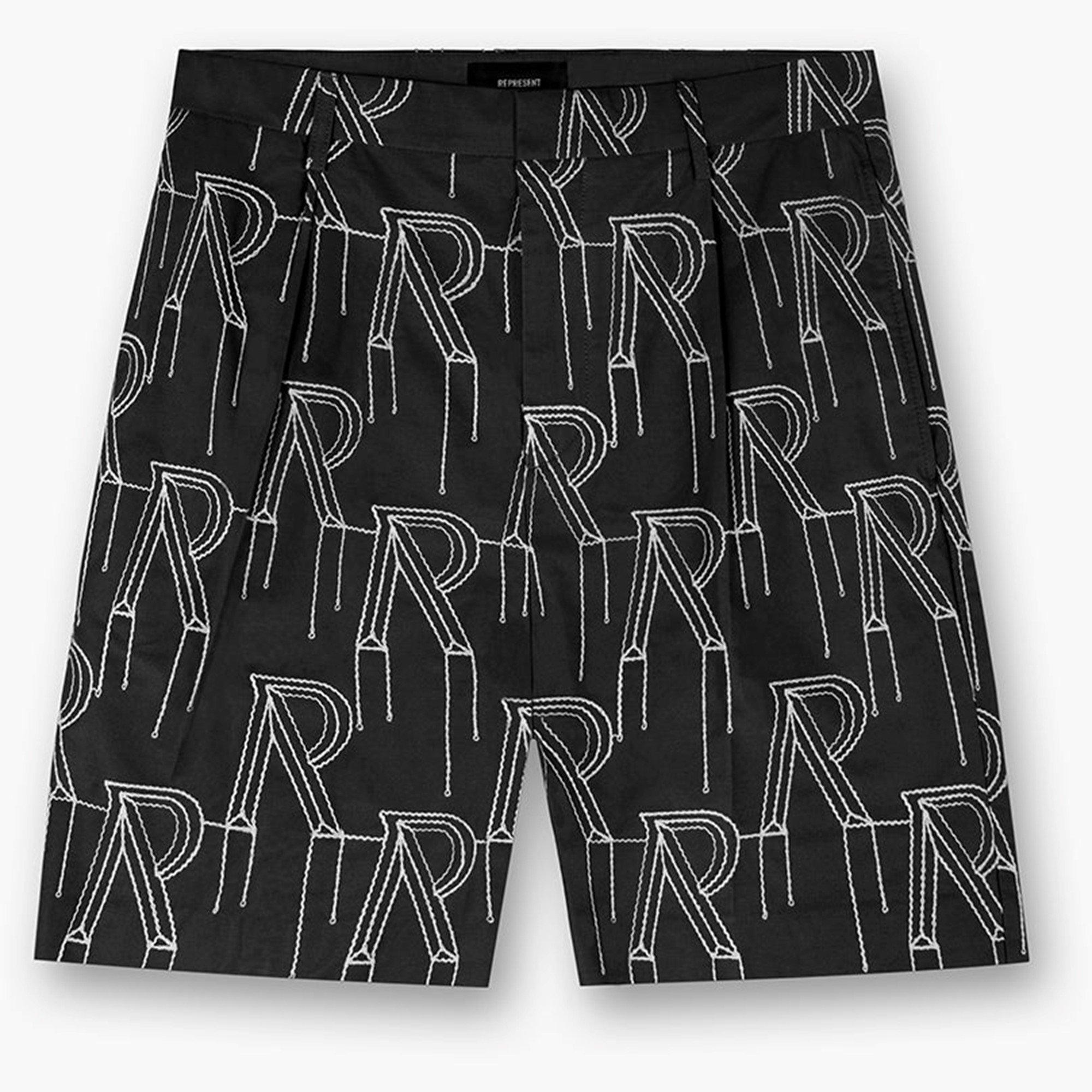 Represent Men's Cotton Woven Tracksuit Shorts - Black - S