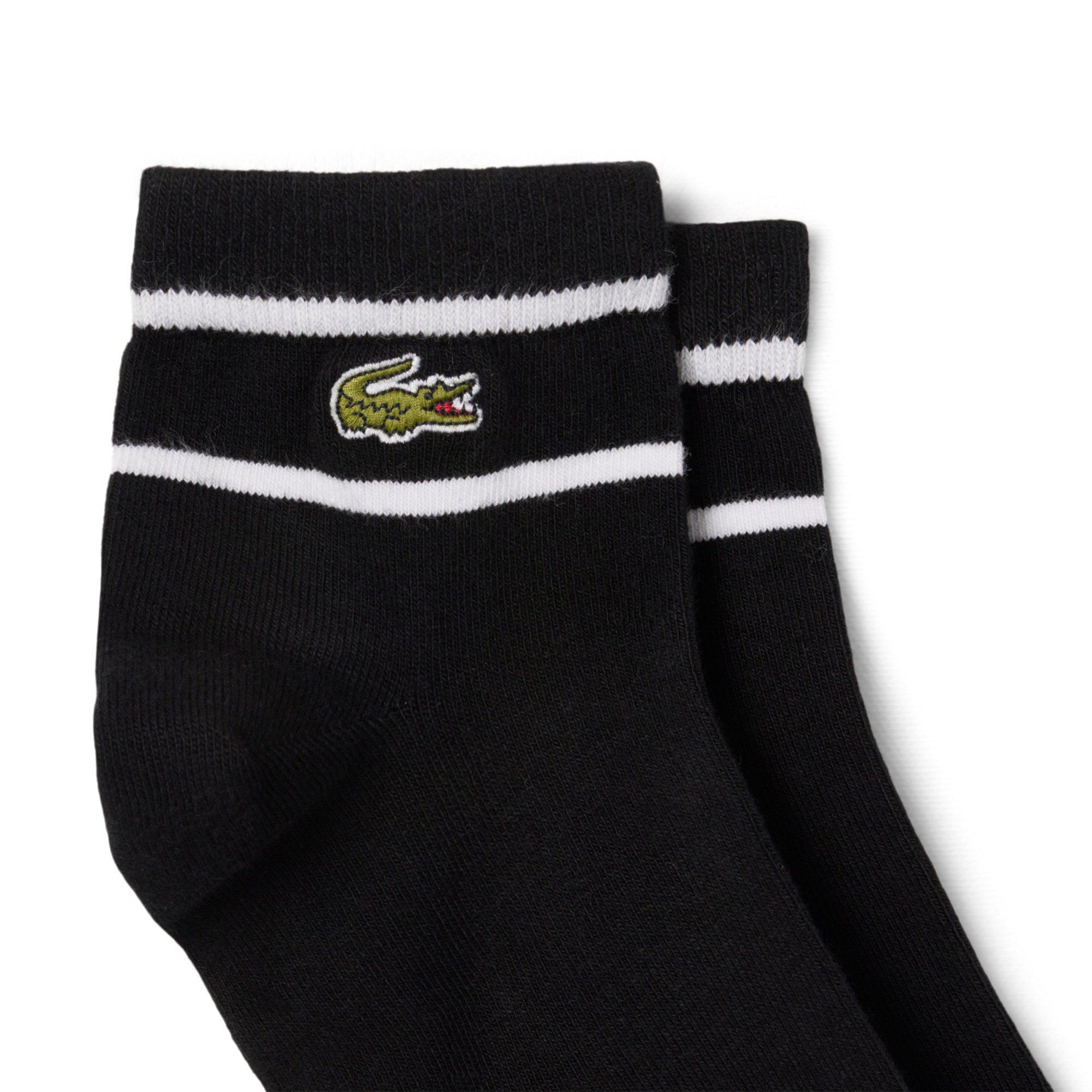 BLACK/WHITE - Lacoste - Striped Socks 2 Pack - 2