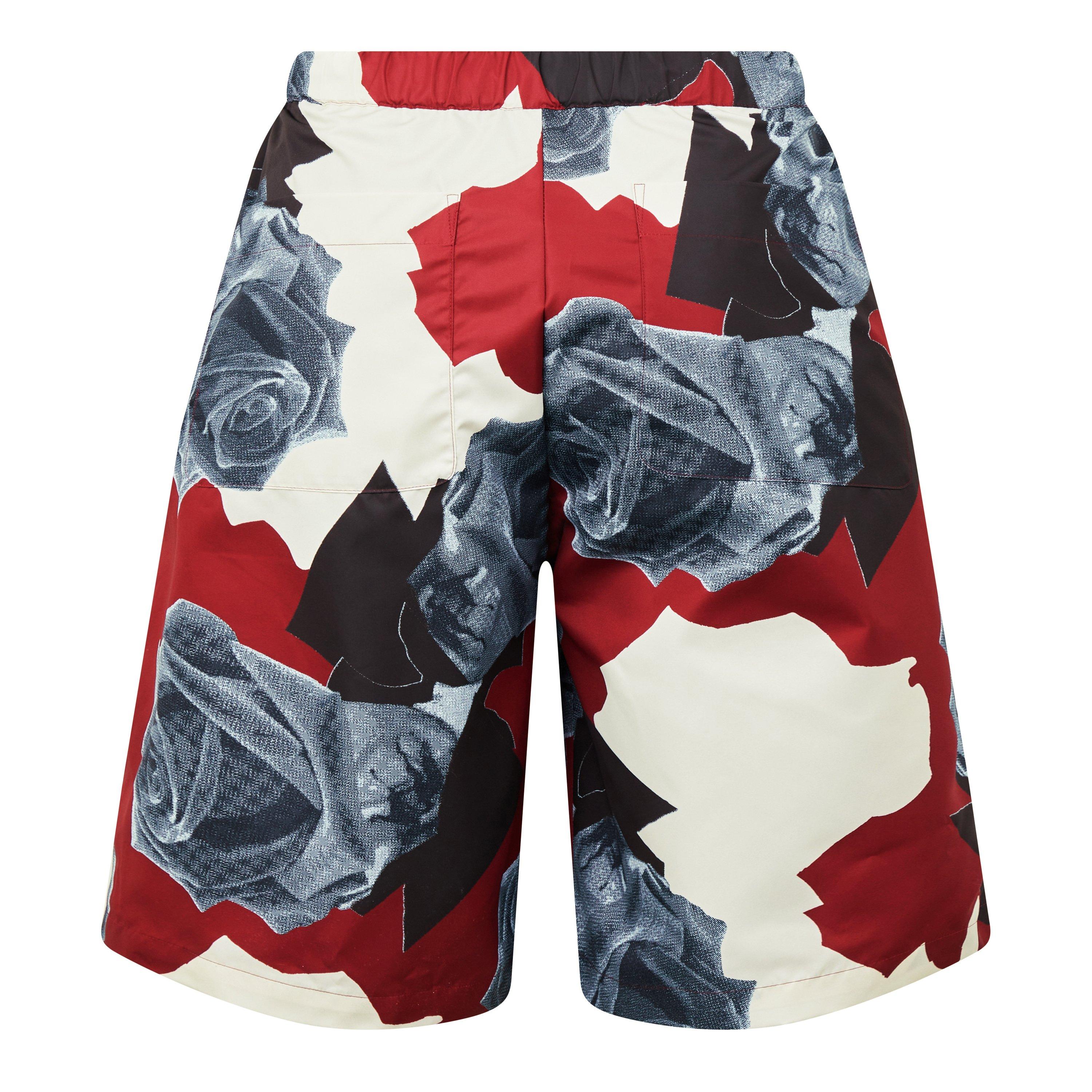 Bord Base - Undercover - Men's Rose Print Taffeta Tracksuit Shorts - 6