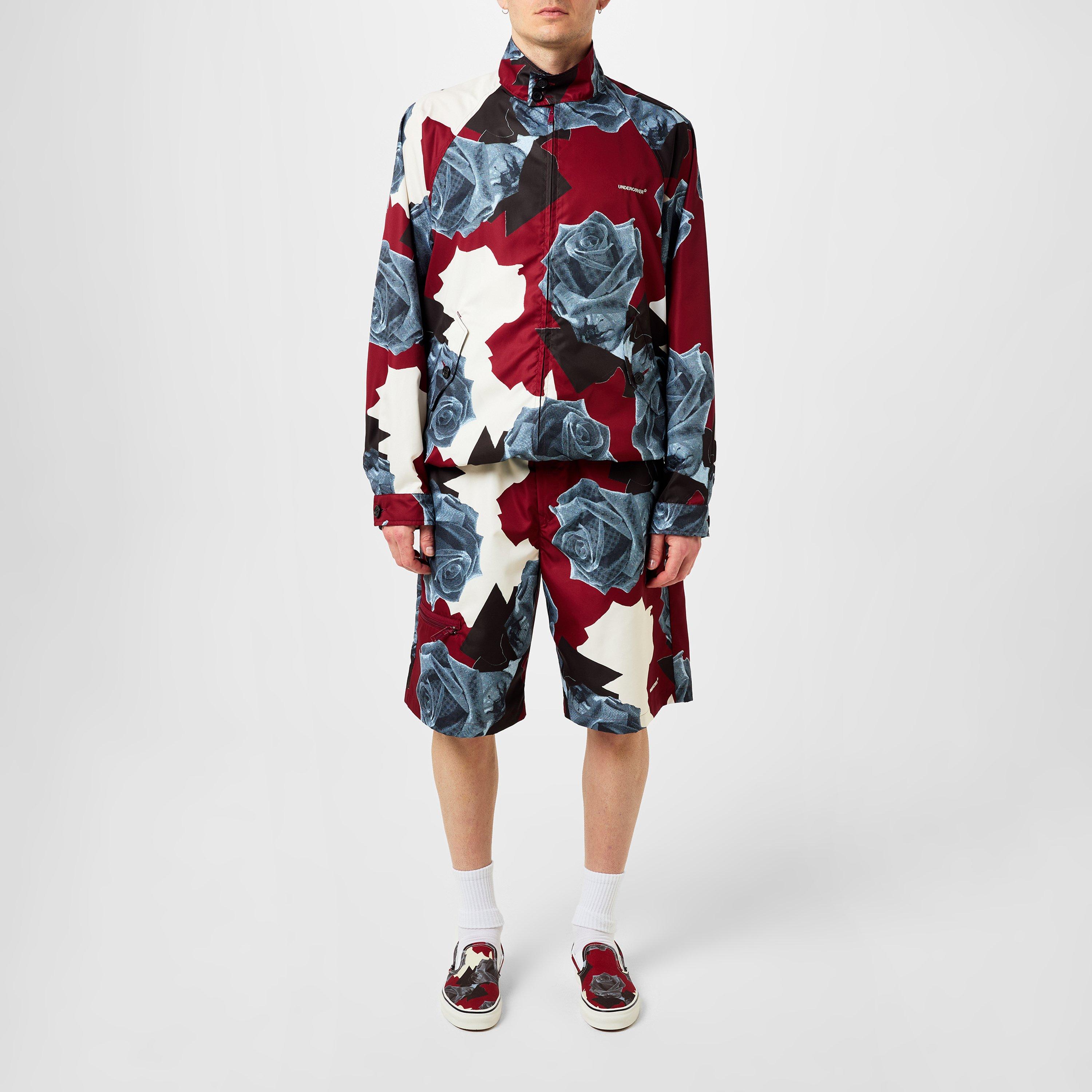 Bord Base - Undercover - Men's Rose Print Taffeta Tracksuit Shorts - 4