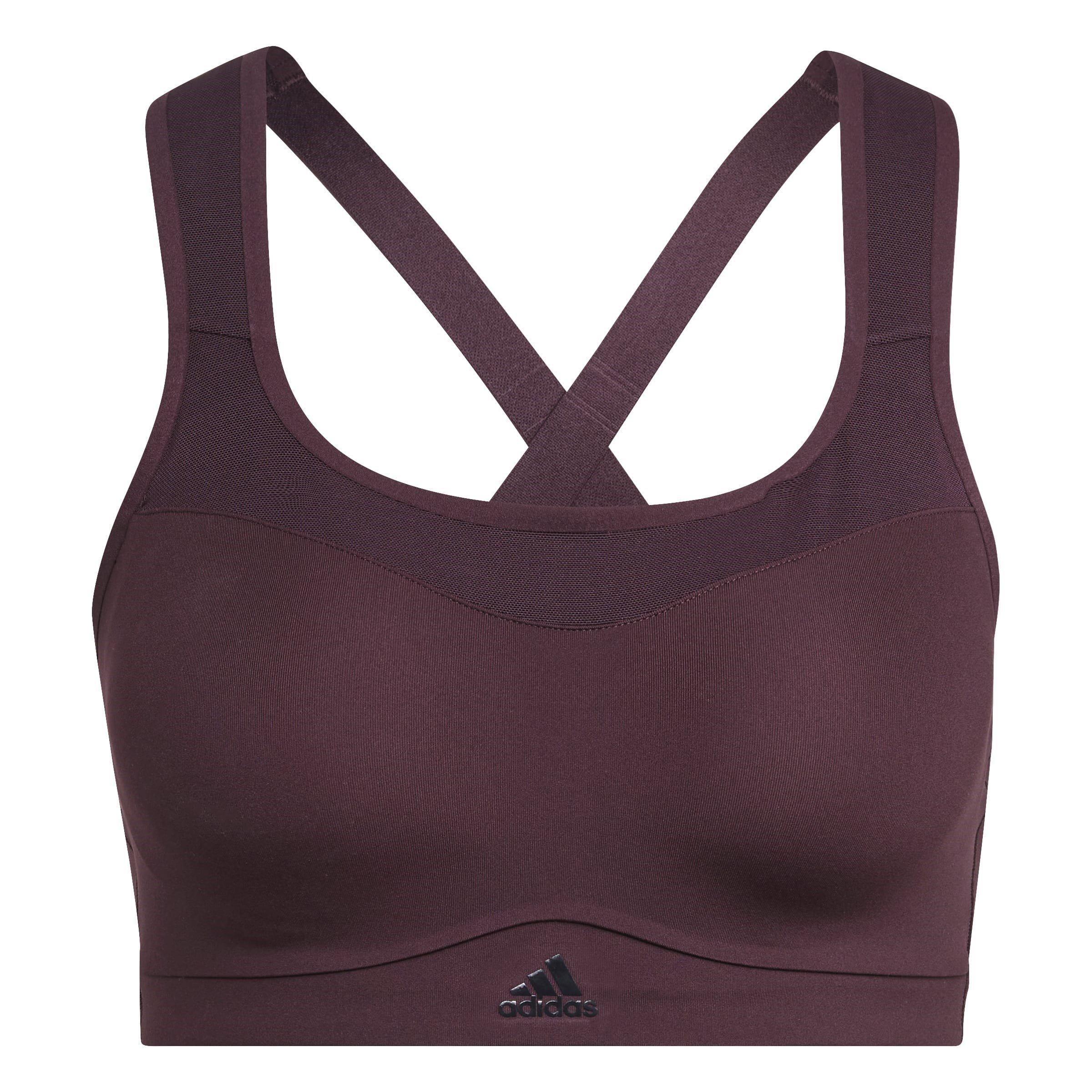 Shdw Maroon - adidas - TLRD Impact Training High-Support Bra Womens - 1