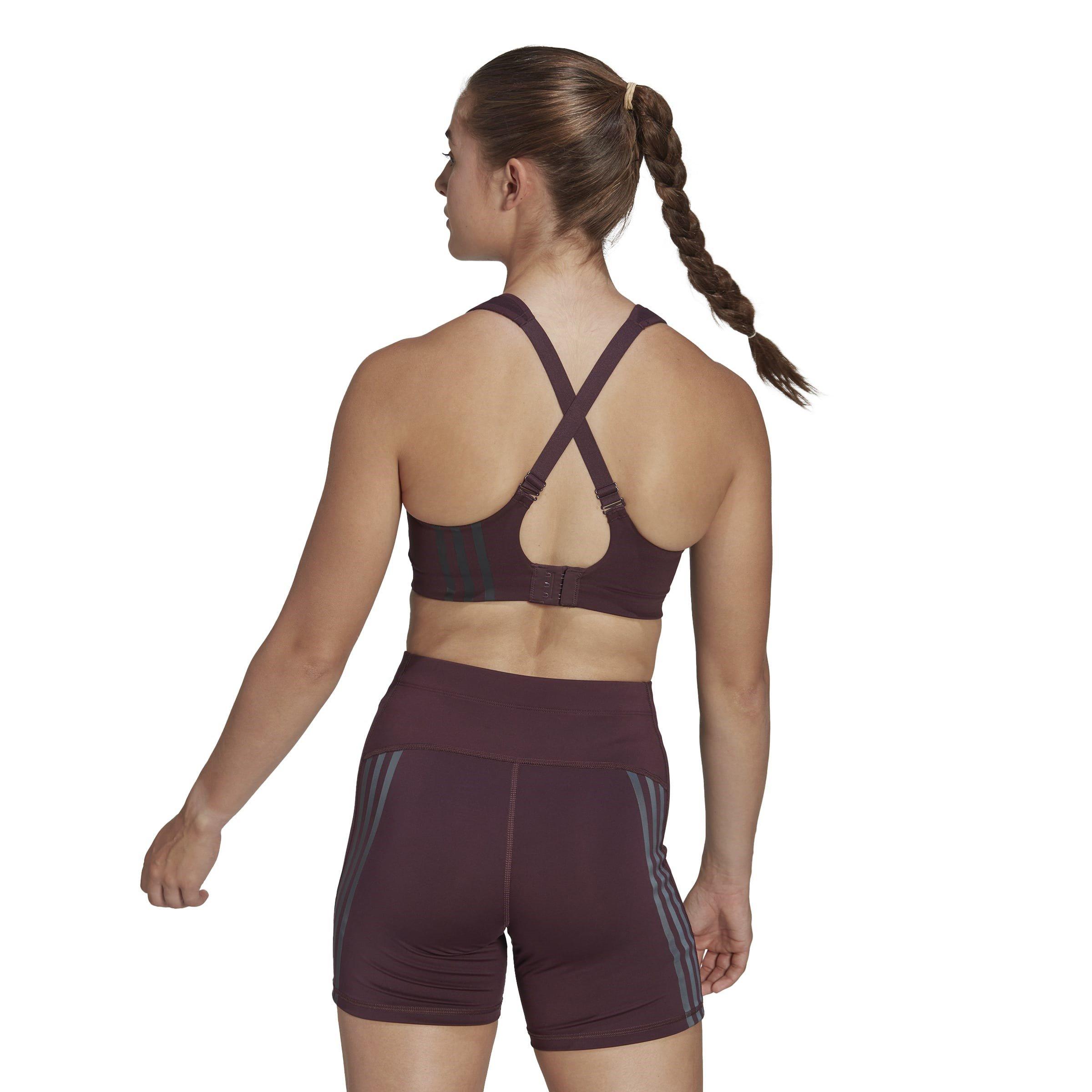 Shdw Maroon - adidas - TLRD Impact Training High-Support Bra Womens - 4