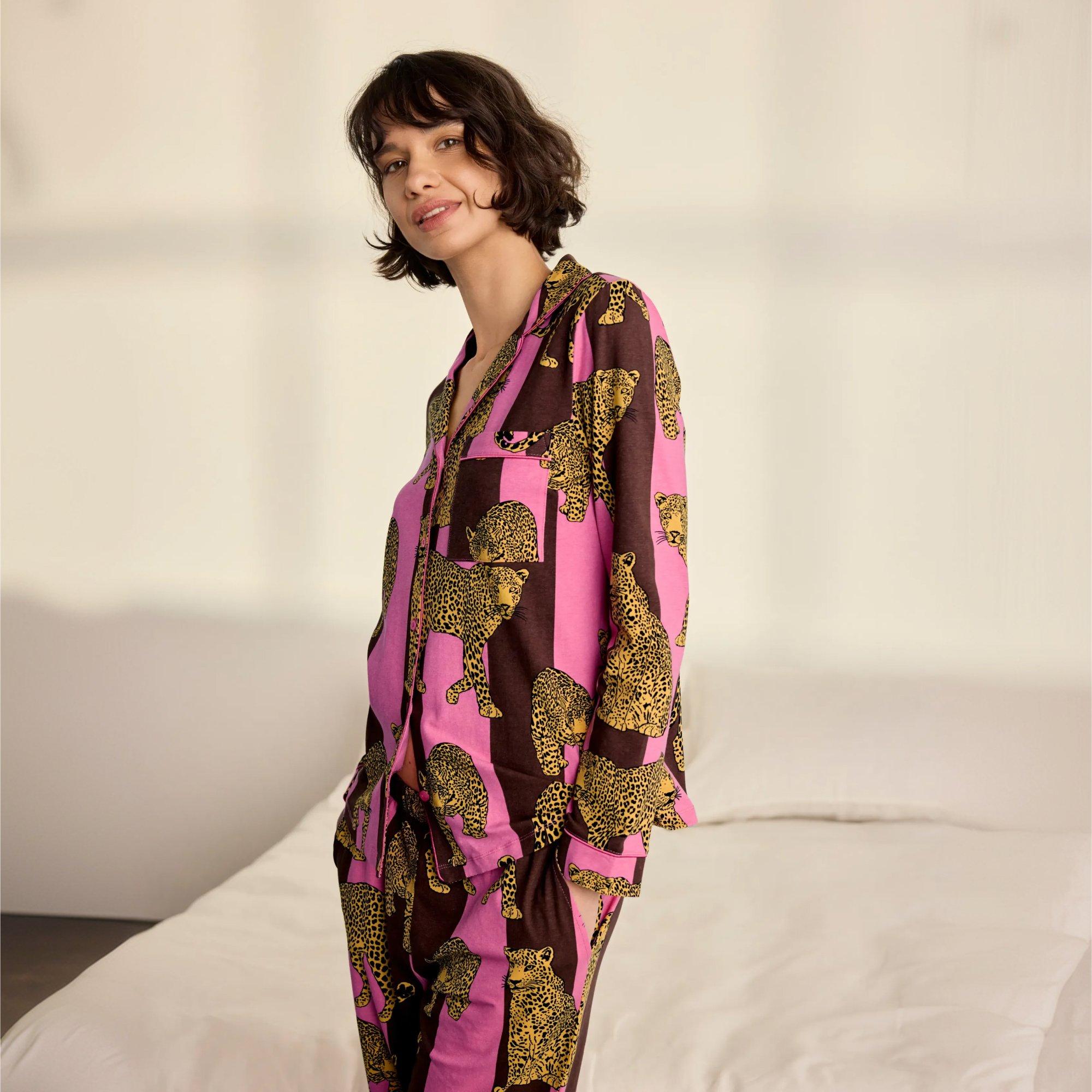 Stripe Leop - Chelsea Peers - ChelsP Button Up PJ Ld64 - 3