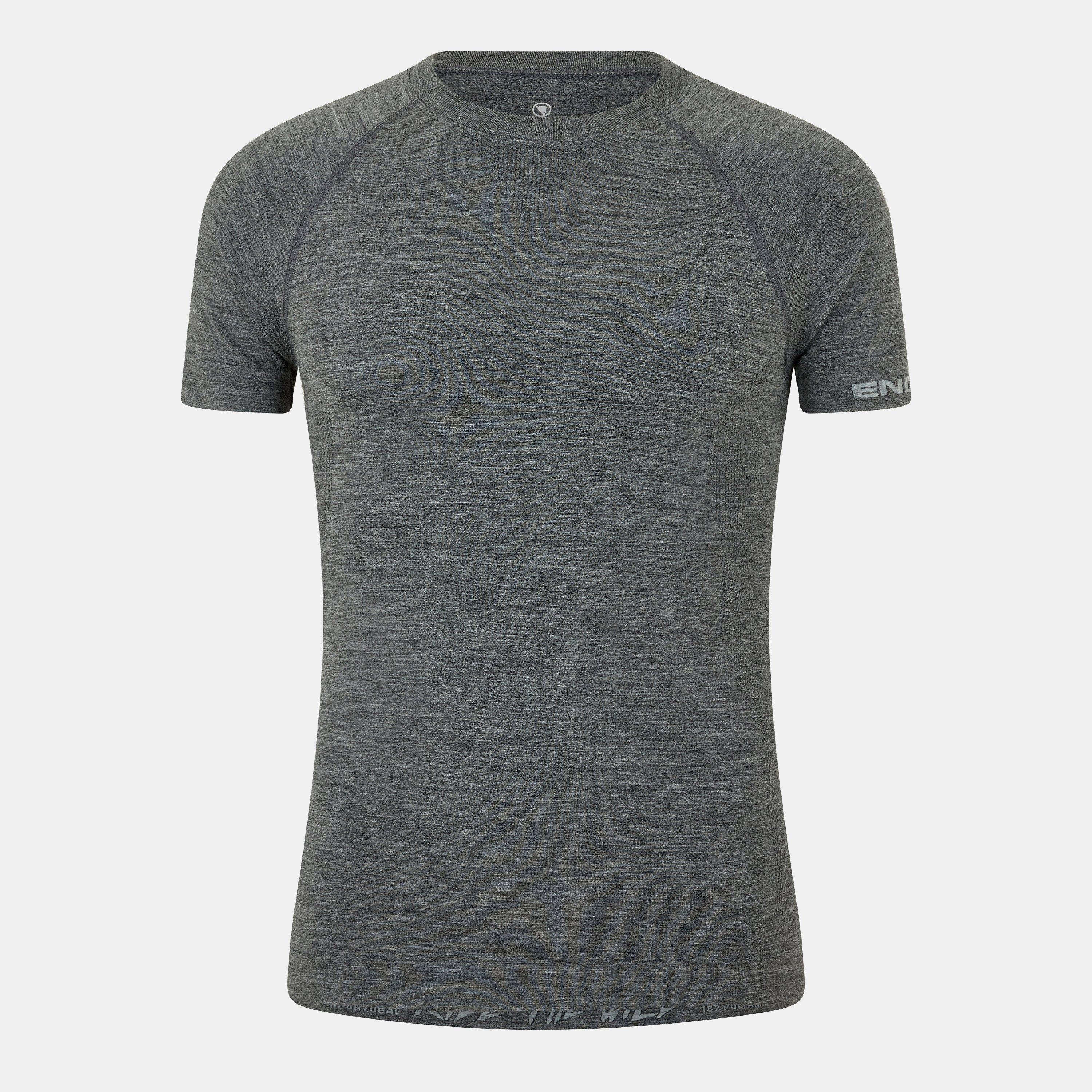 Endura Men's Bb Pross Base Short Sleeve Baselayer Top - Grey - XL